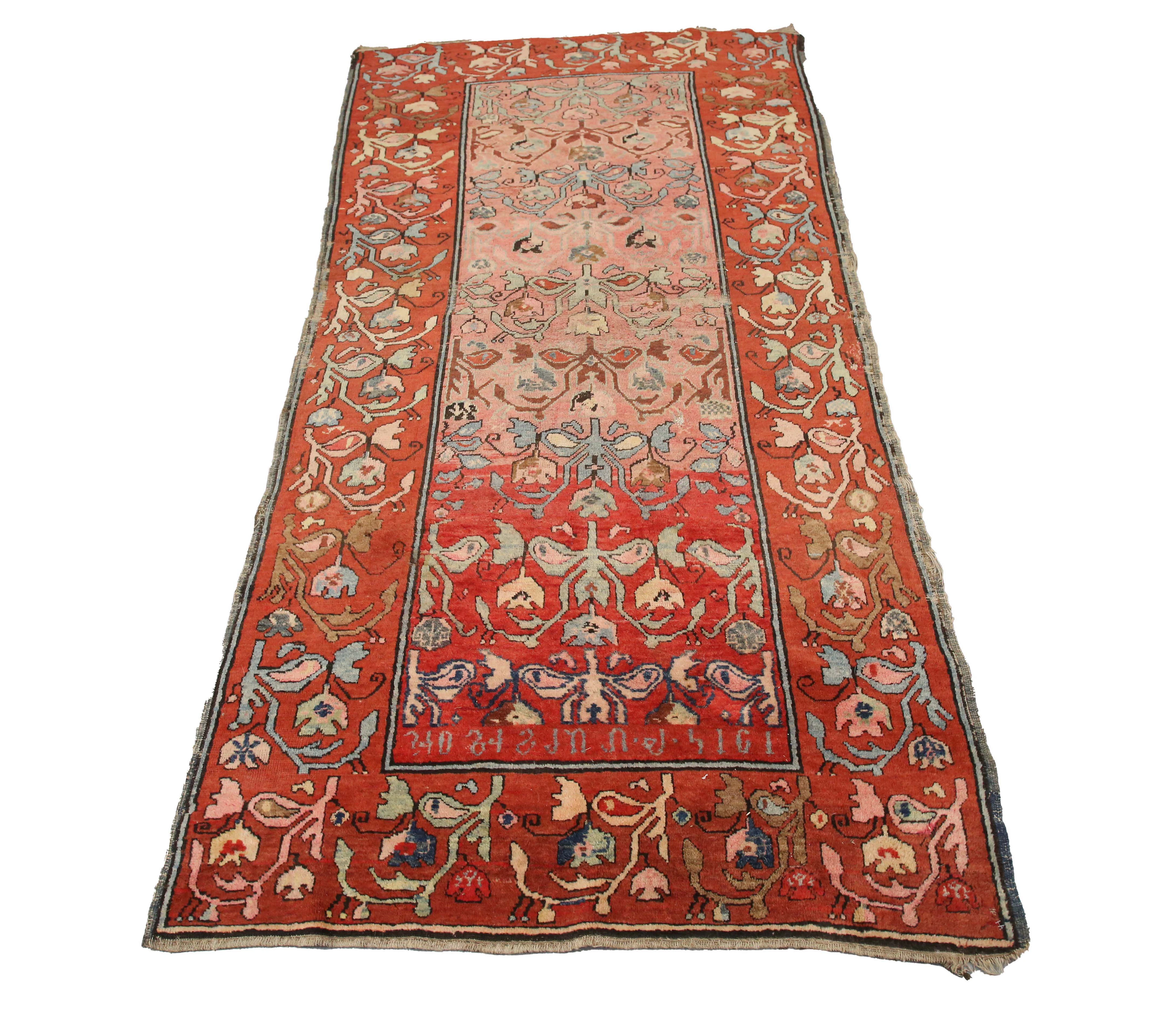 A Sarouk rug, Central Persia, early 20th century, the pink field with