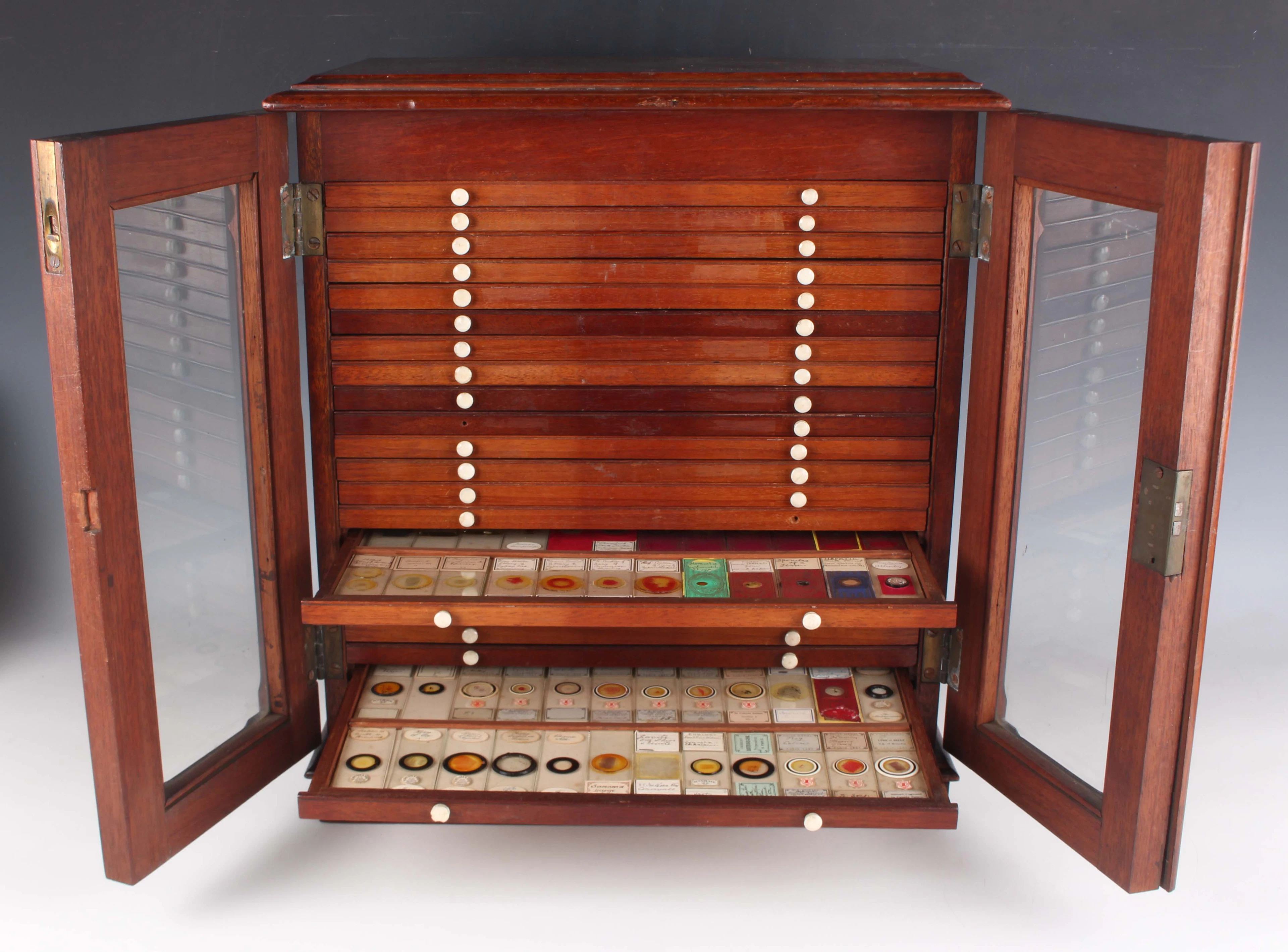 A collection of five hundred and three microscope specimen slides