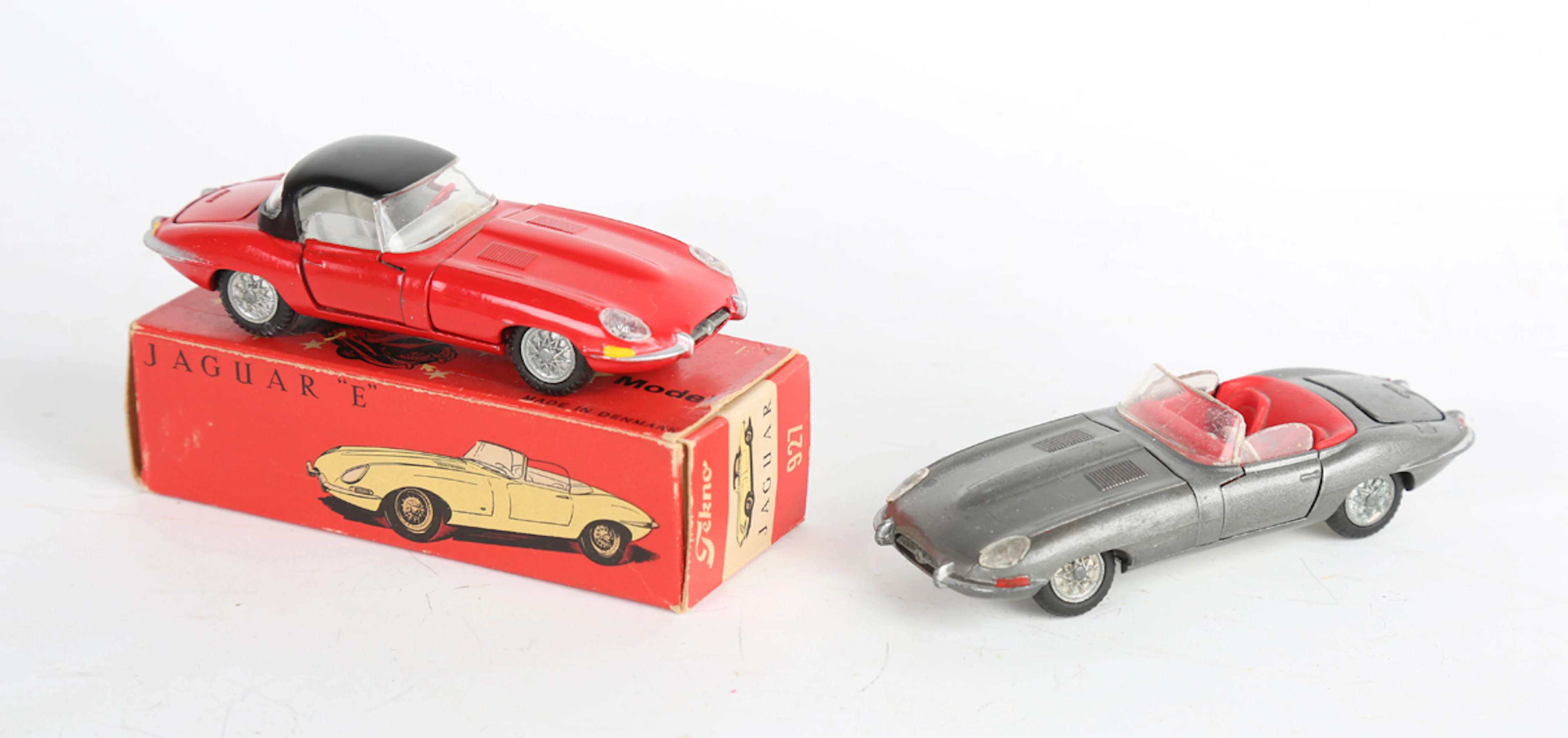 A Tekno Kirk No. 927 Jaguar 'E' Type in red with black hood, boxed