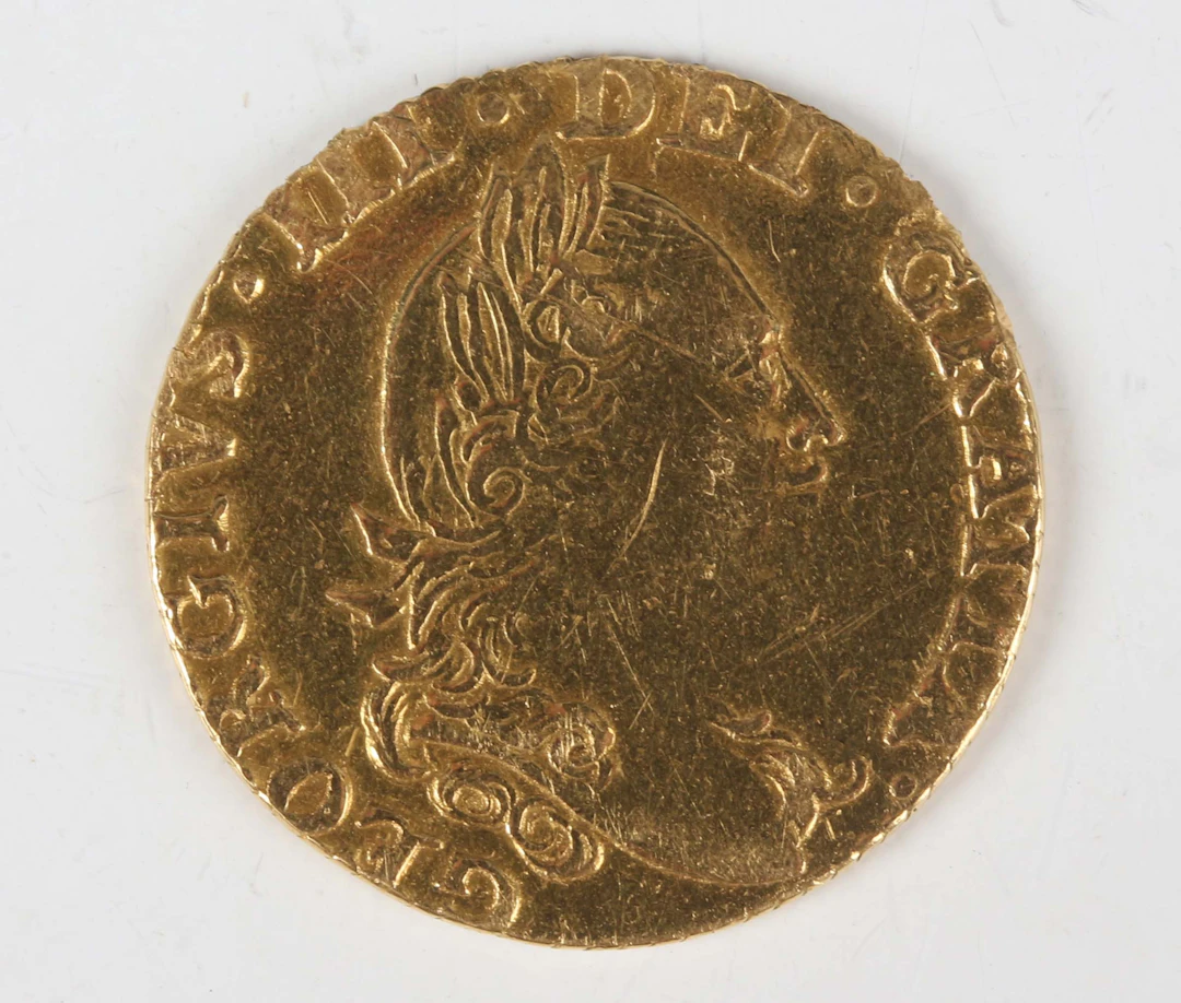 A George III half-guinea 1776, fourth laureate head, Sp 3734 (good