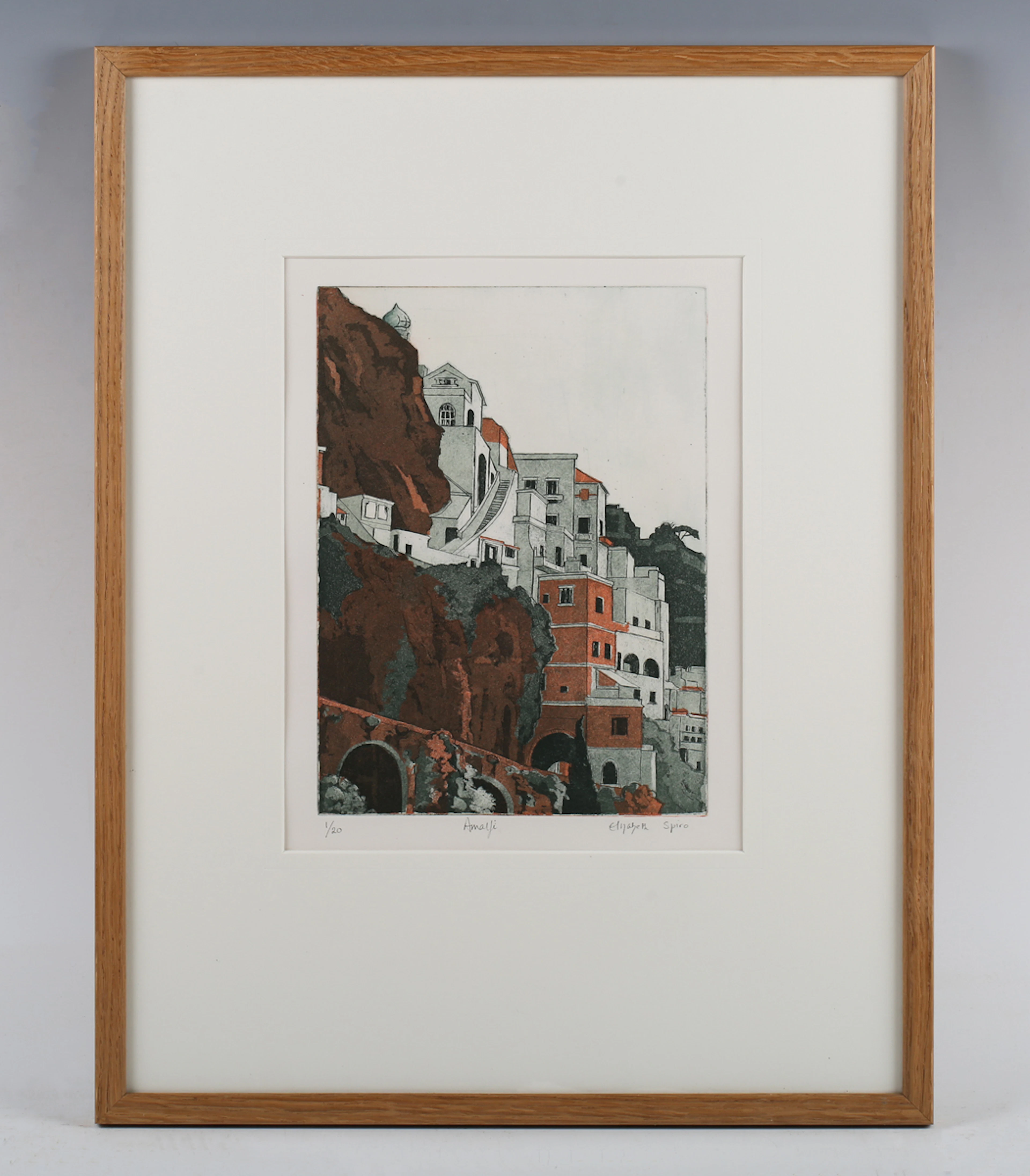 Elizabeth Mary Spiro (British b. 1942) - ‘Amalfi’, colour etching