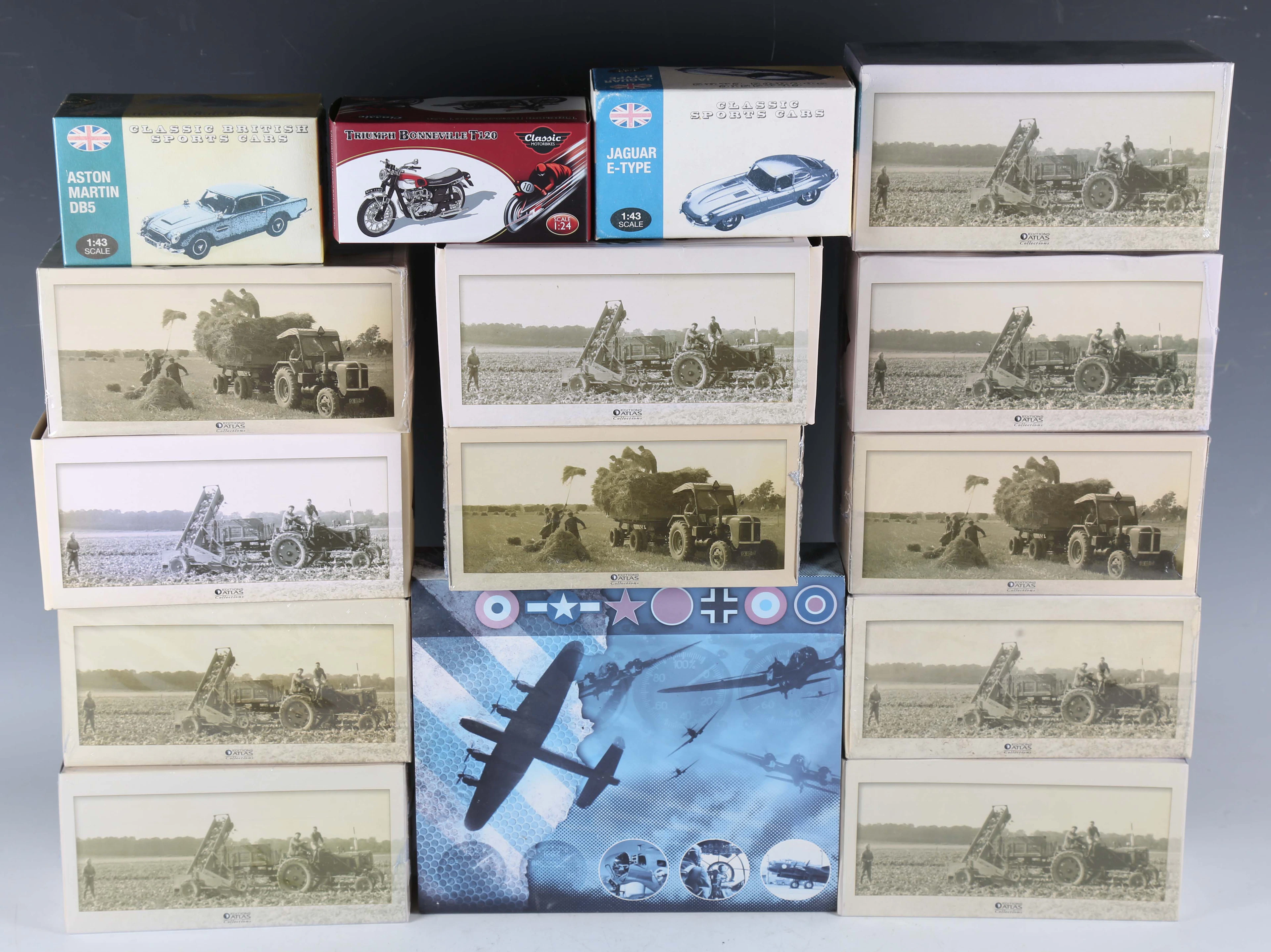 Eleven Atlas Editions model tractors, together with an Atlas Editions