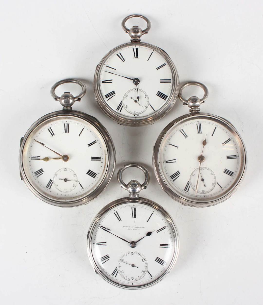 A silver cased keywind open-faced gentleman's pocket watch with fusee