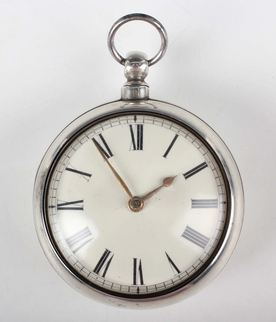 A William IV silver pair cased keywind gentleman's pocket watch, the