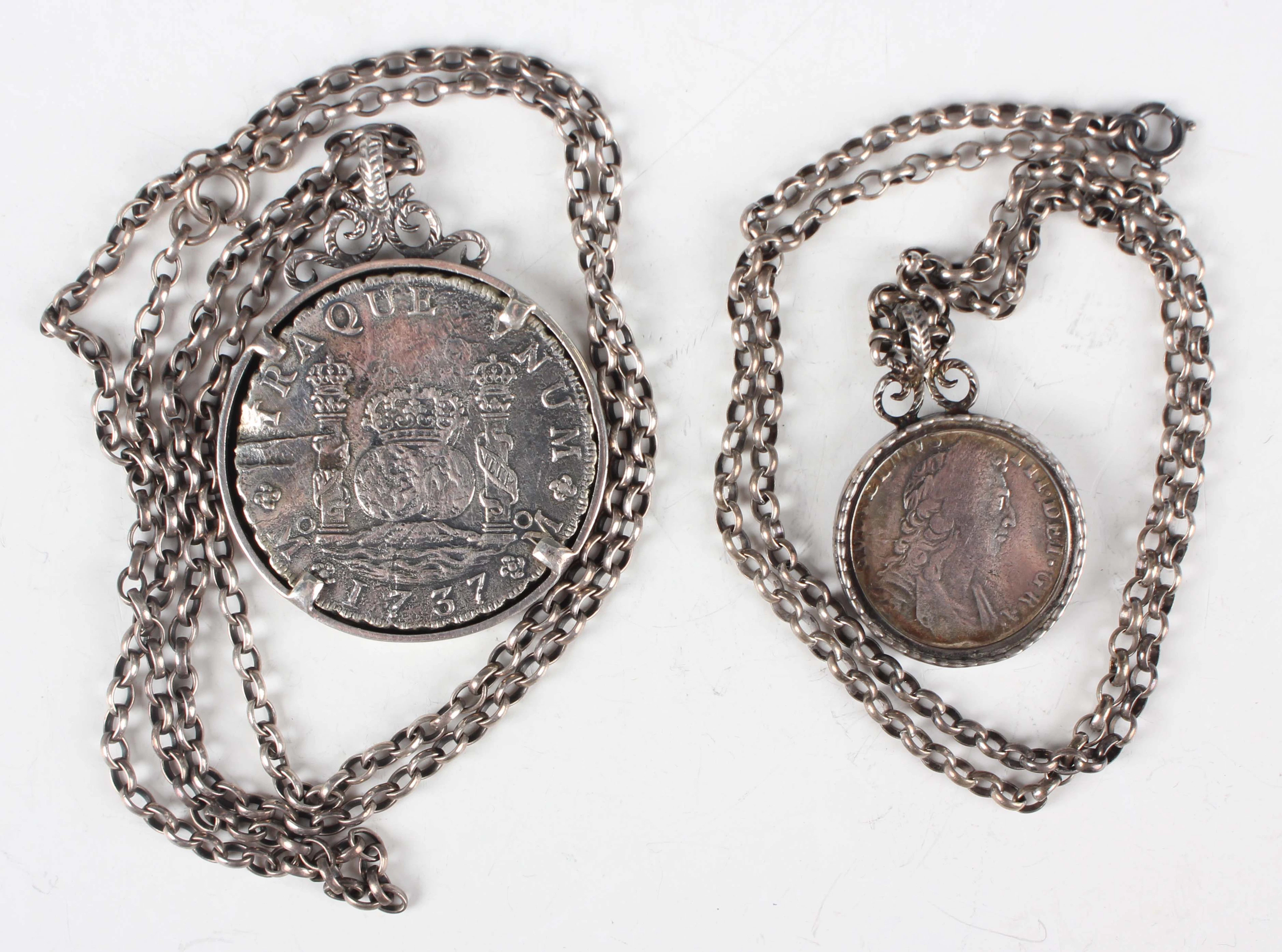 A Spain Phillip V eight reales or pillar dollar 1737, Mexico City