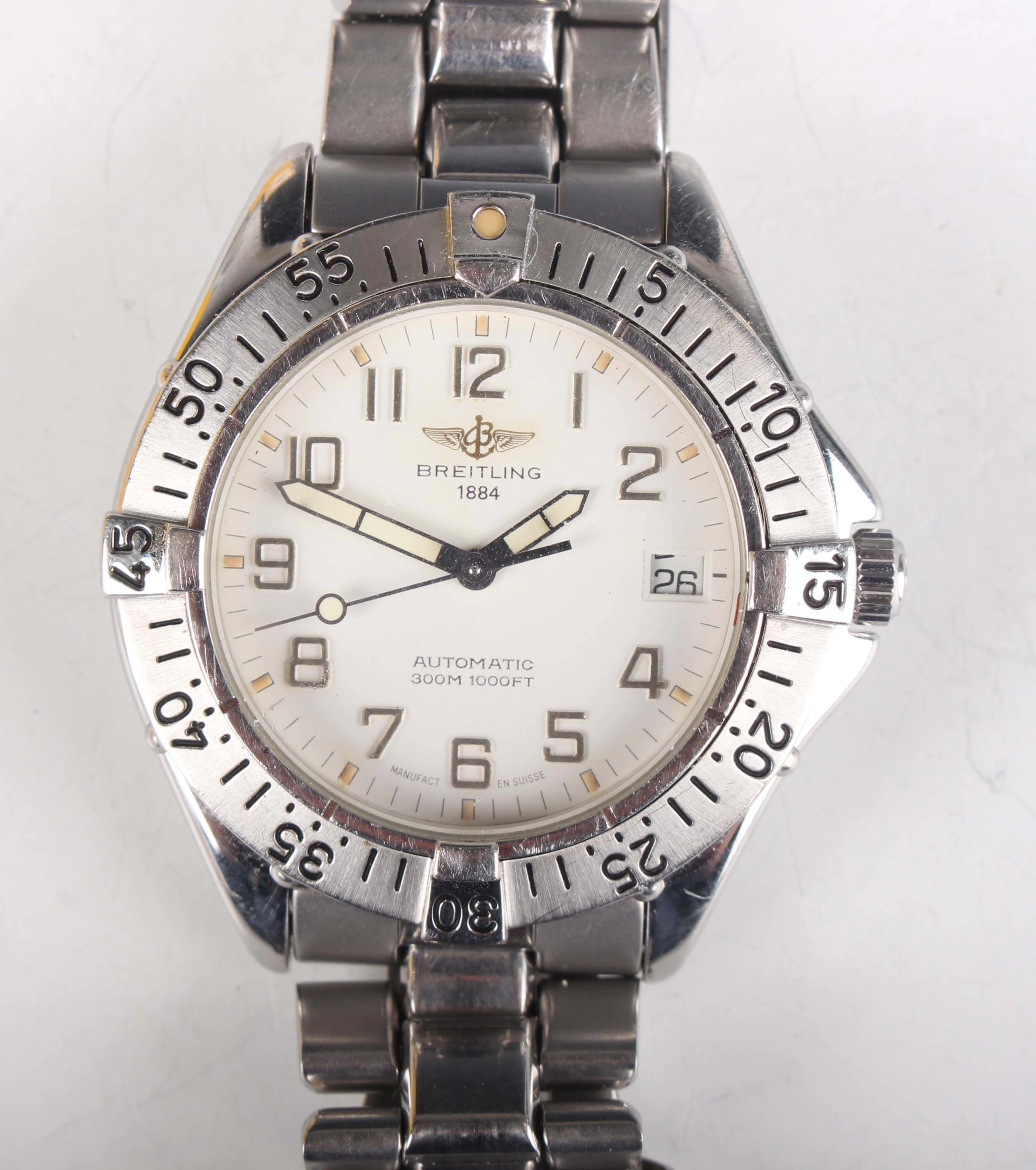 A Breitling Colt Automatic stainless steel gentleman's bracelet wristwatch