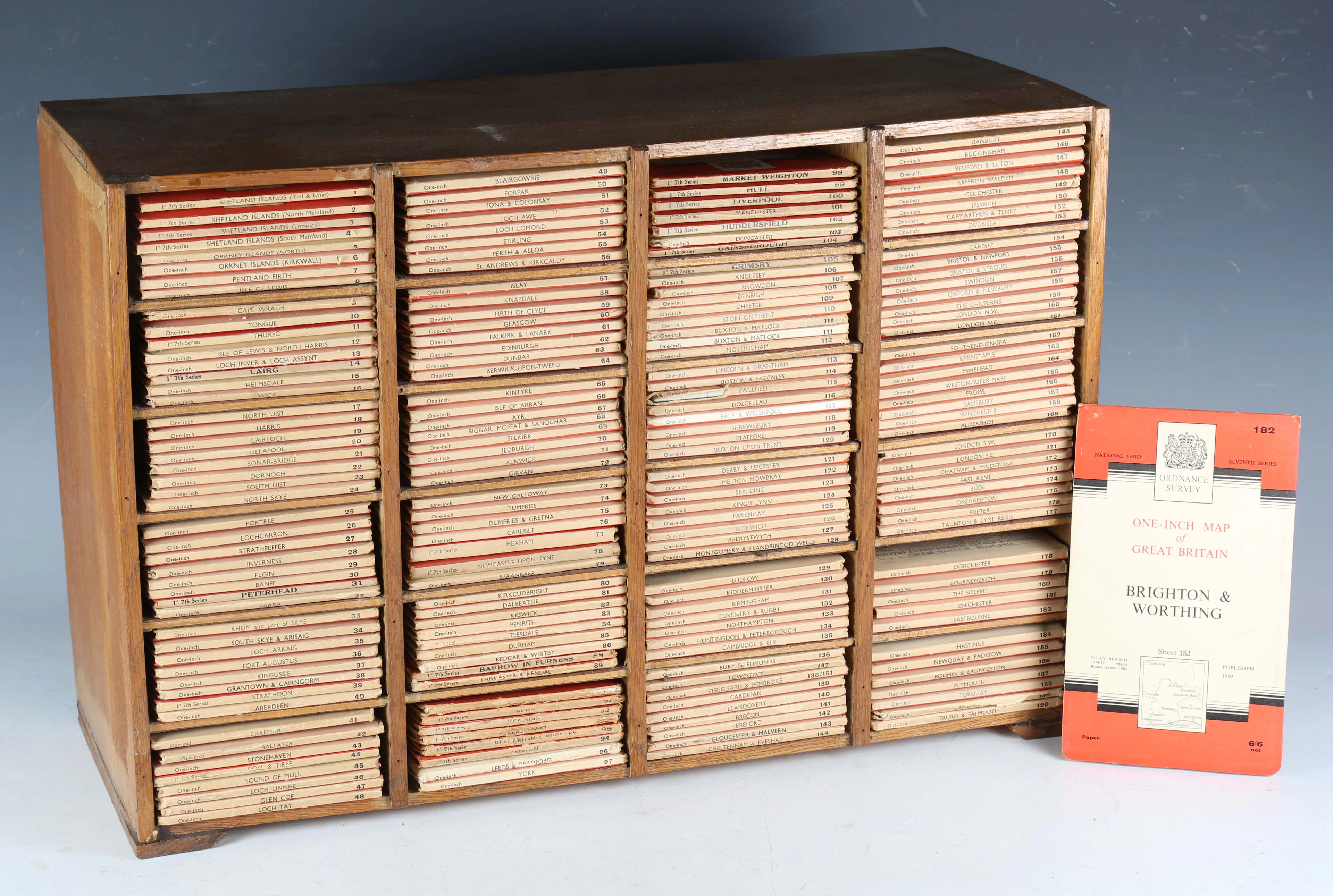 A composite set of mid-20th century Ordnance Survey one-inch maps