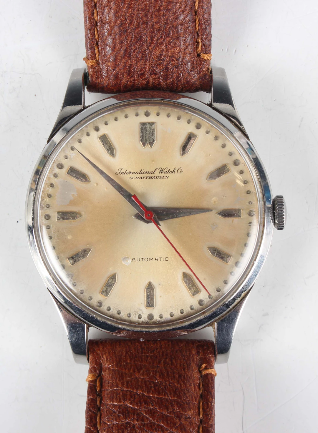 An International Watch Co Automatic stainless steel circular cased