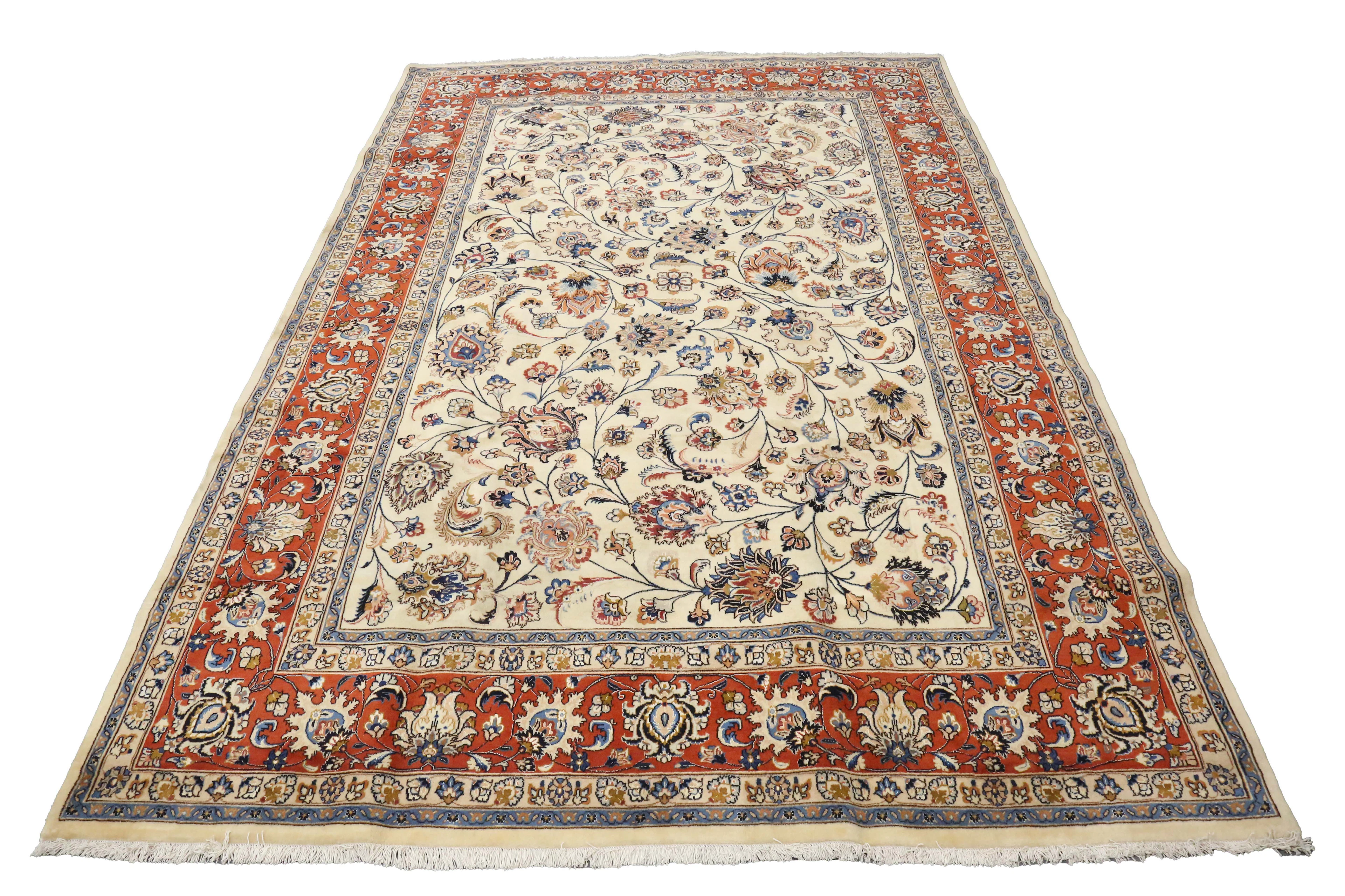 A Mashad carpet, Central Persia, late 20th century, the ivory field