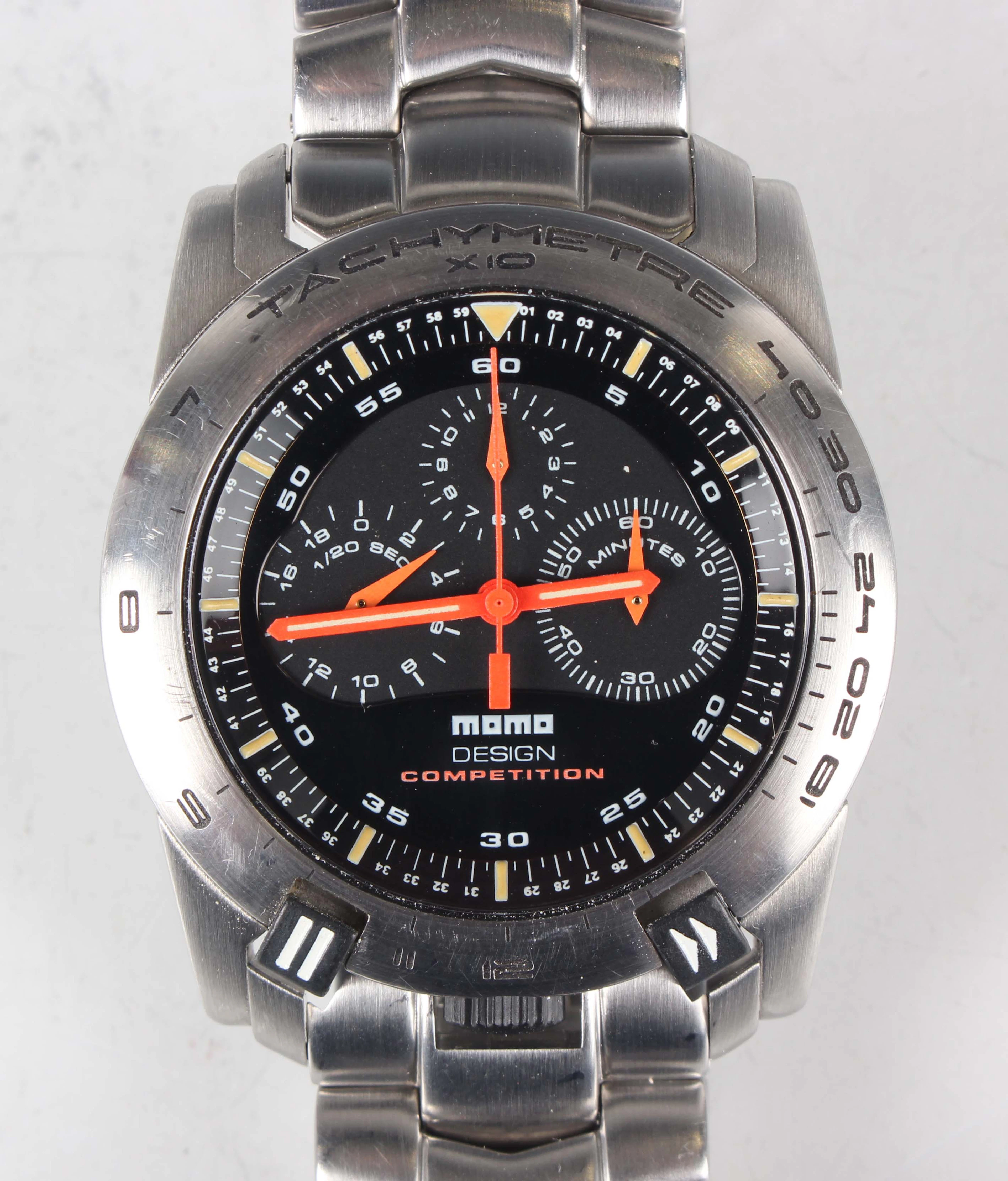 A Momo Design Competition stainless steel gentleman's chronograph