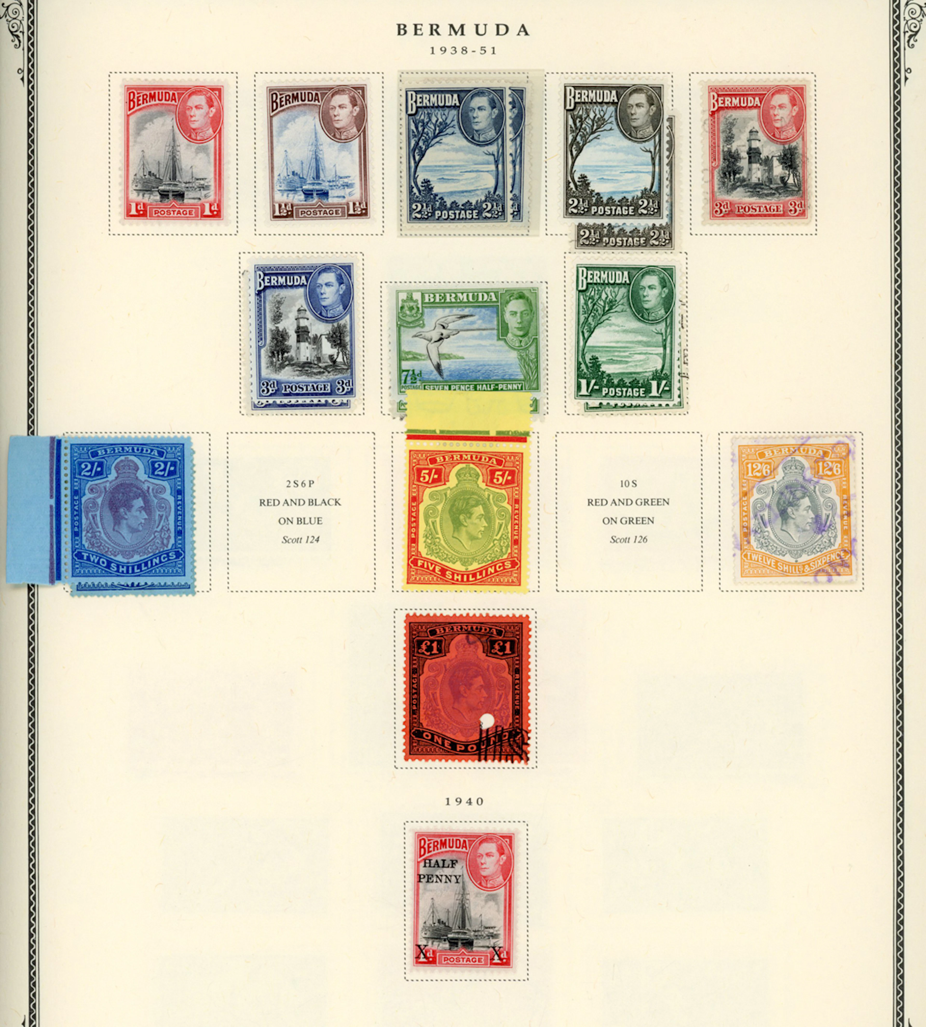 Bermuda stamps in printed album, two stock books and loose from 1865-1986