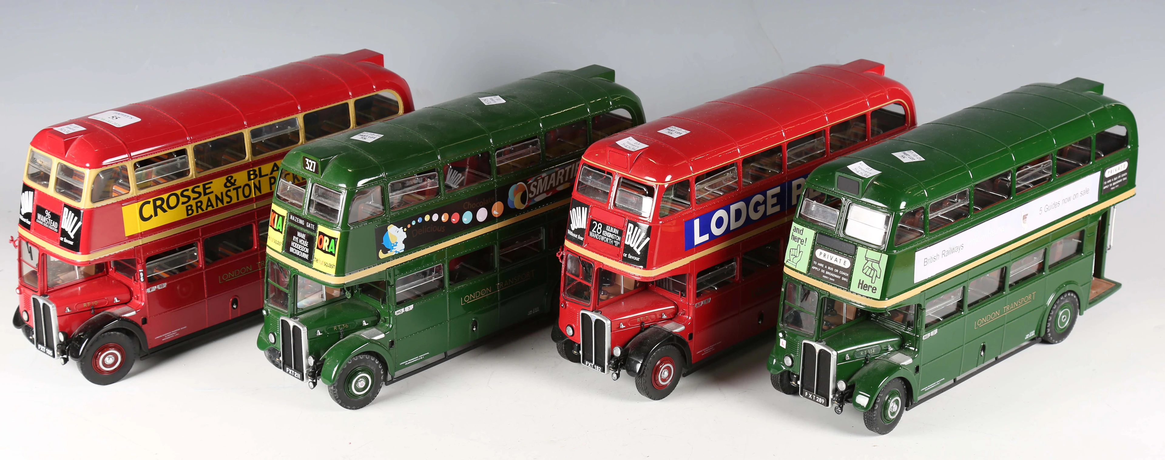Four Sun Star limited edition 1:24 scale RT double decker buses, comprising