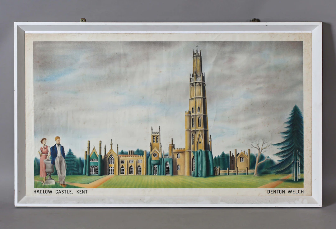 After Denton Welch - 'Hadlow Castle, Kent', chromolithograph poster