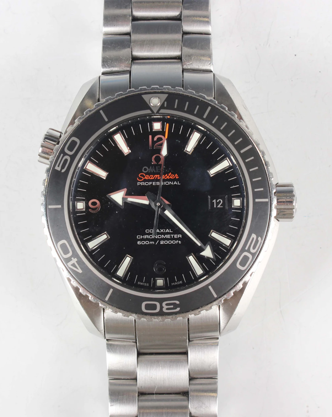 An Omega Seamaster Professional Planet Ocean stainless steel gentleman's