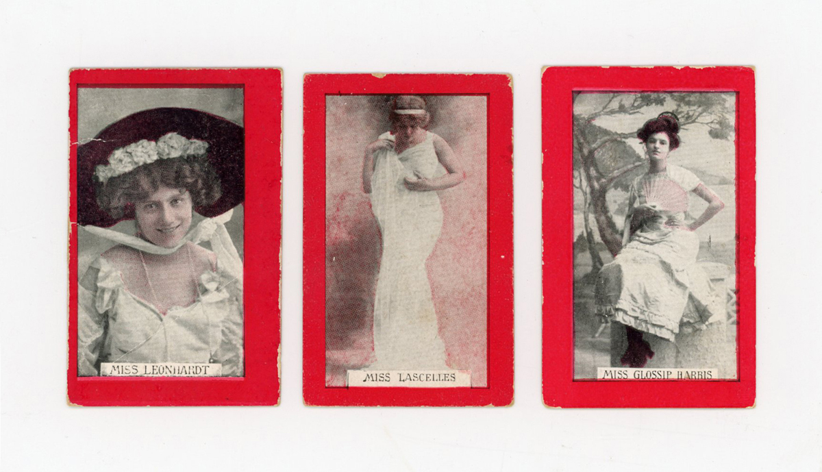 A collection of British American Tobacco cigarette cards, including