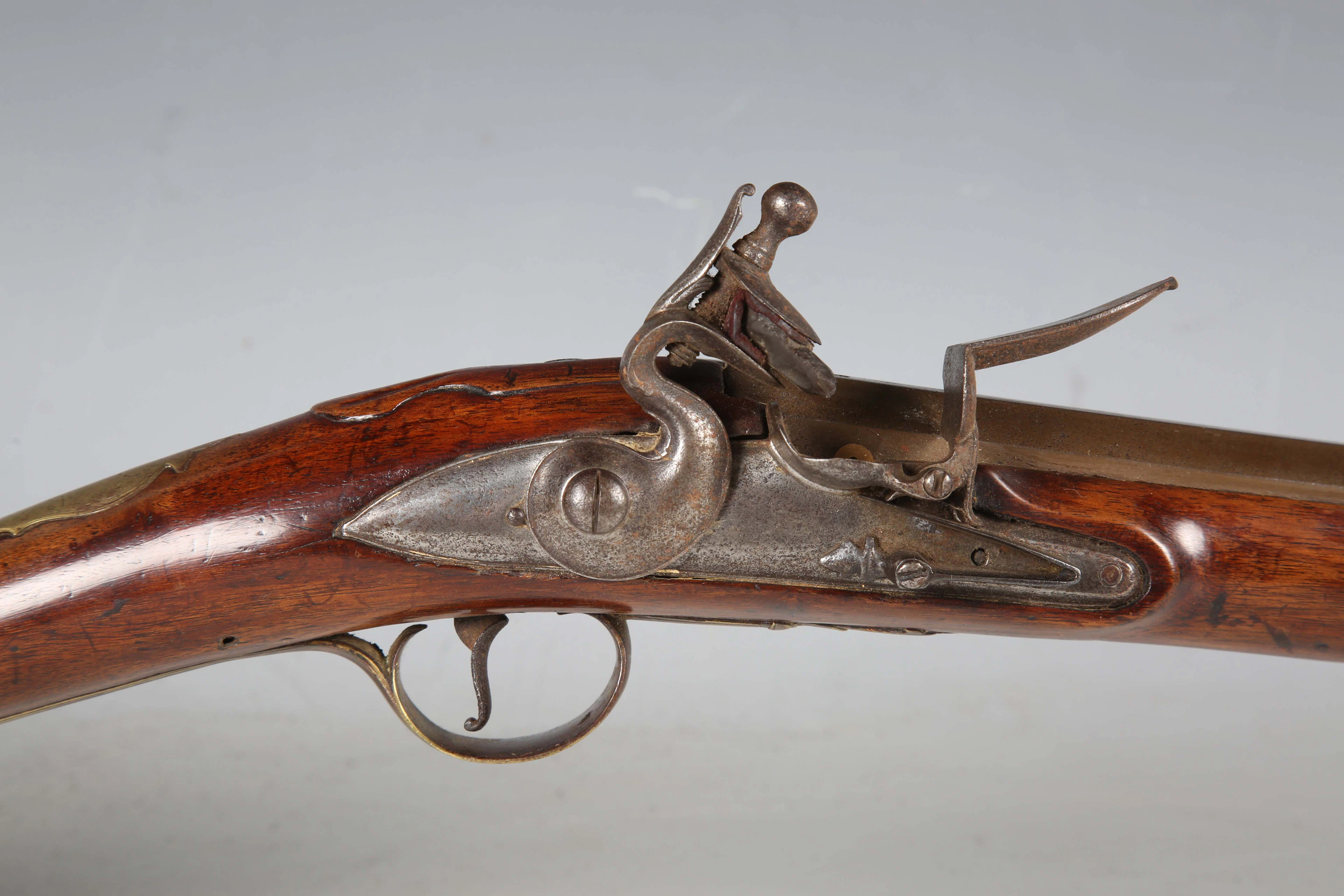 A late 18th century European flintlock musket, possibly Dutch, with