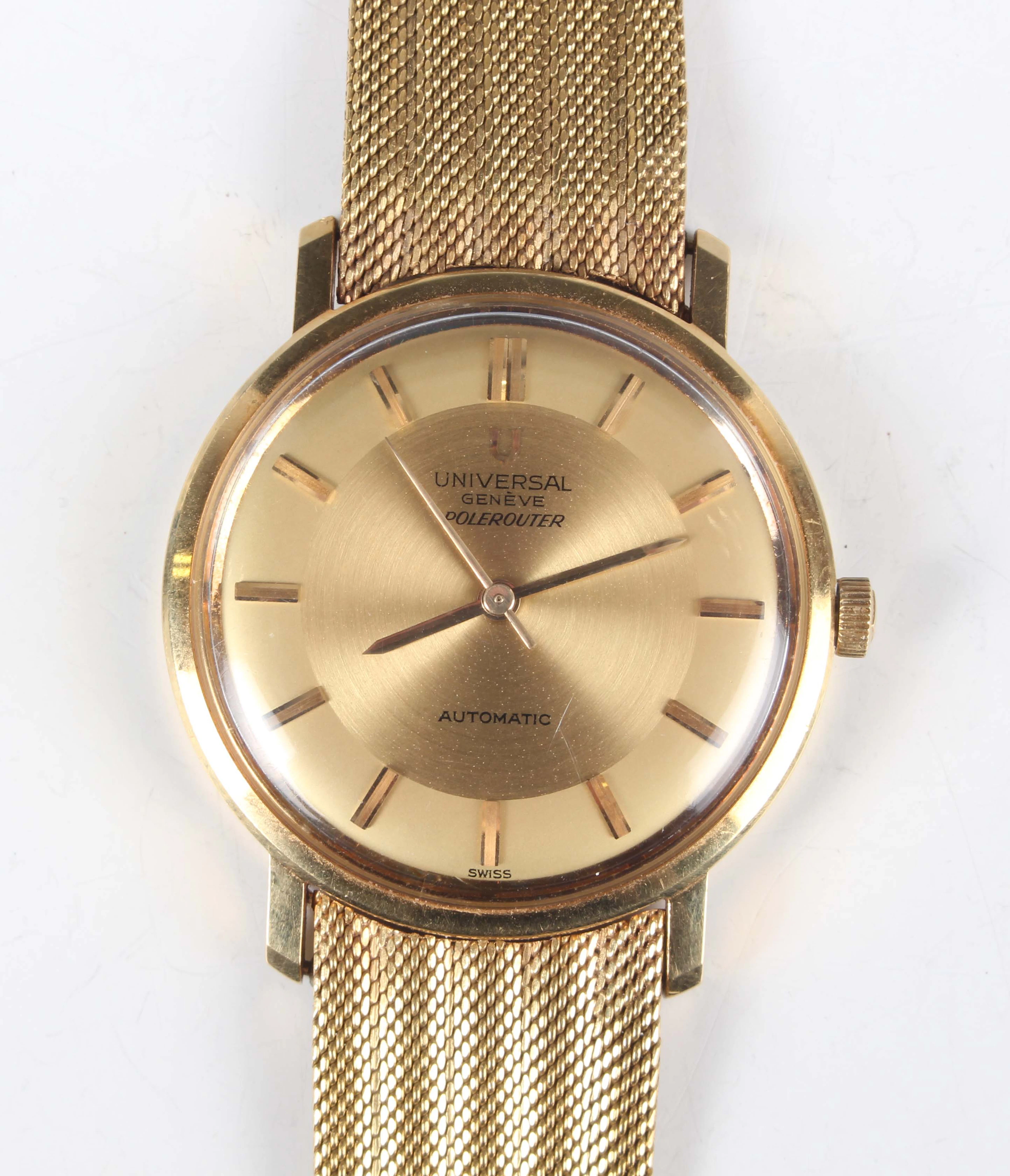 A Universal Genève Polerouter Automatic 18K circular cased gentleman's