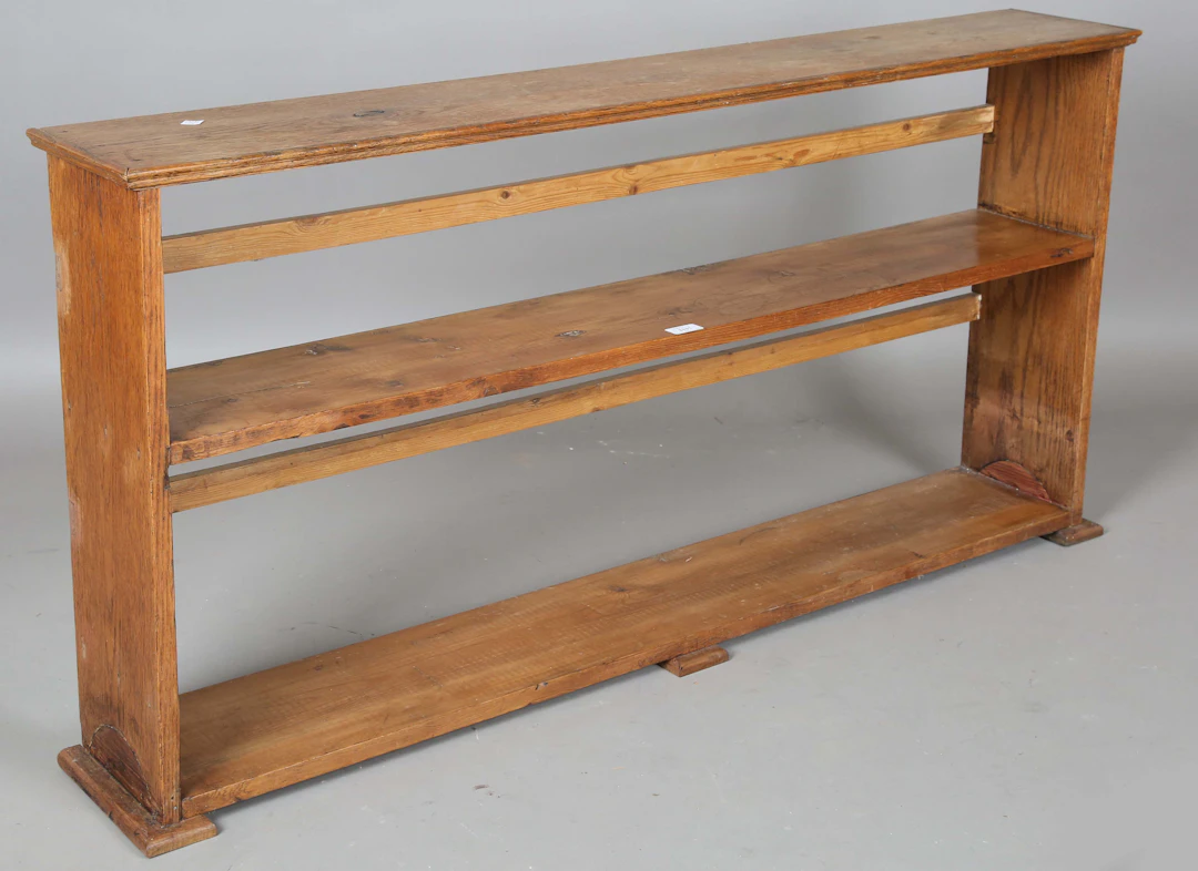 An early 20th century oak low open-fronted bookcase, height 64cm