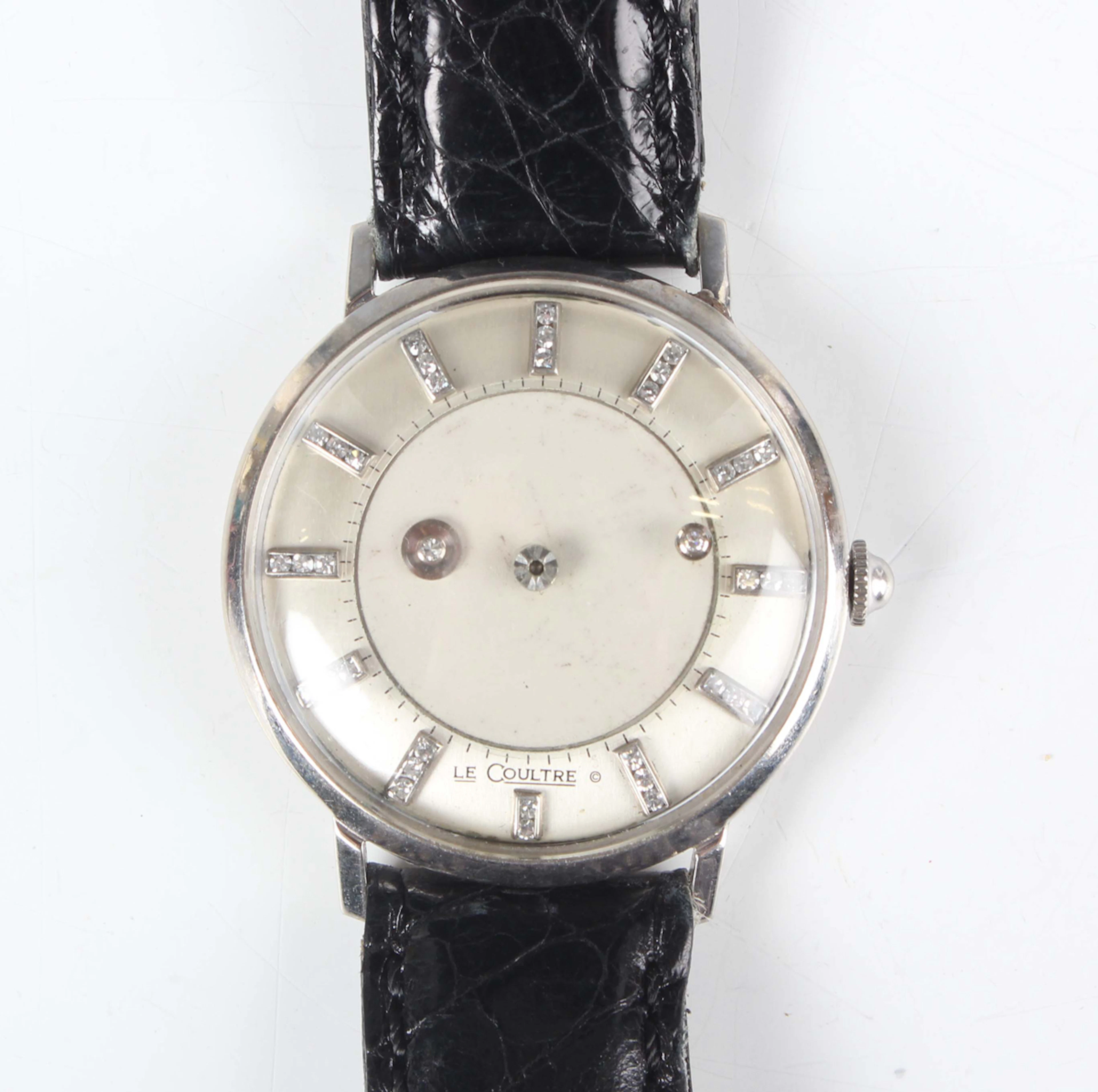 A LeCoultre & Vacheron Constantin Galaxy Mystery 14k white gold circular