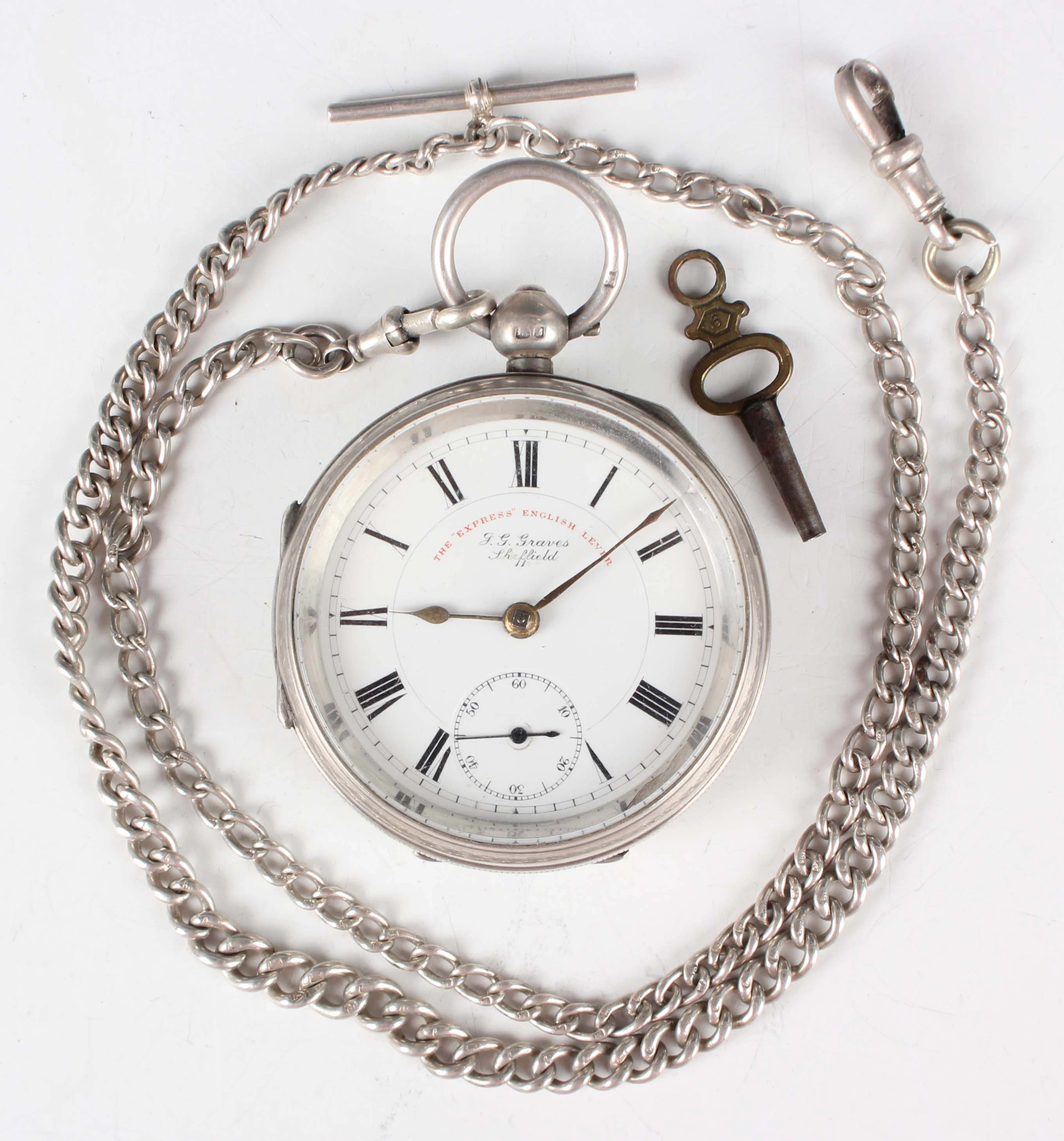 An Edwardian silver cased keywind open-faced gentleman's pocket watch