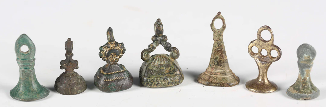 A group of seven medieval and later pocket and fob seals, including