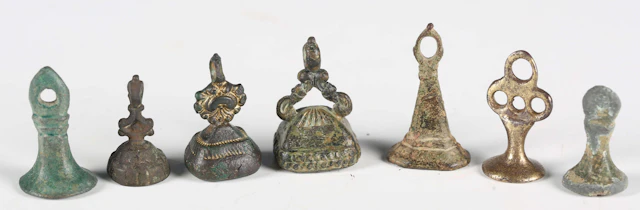 A group of seven medieval and later pocket and fob seals, including