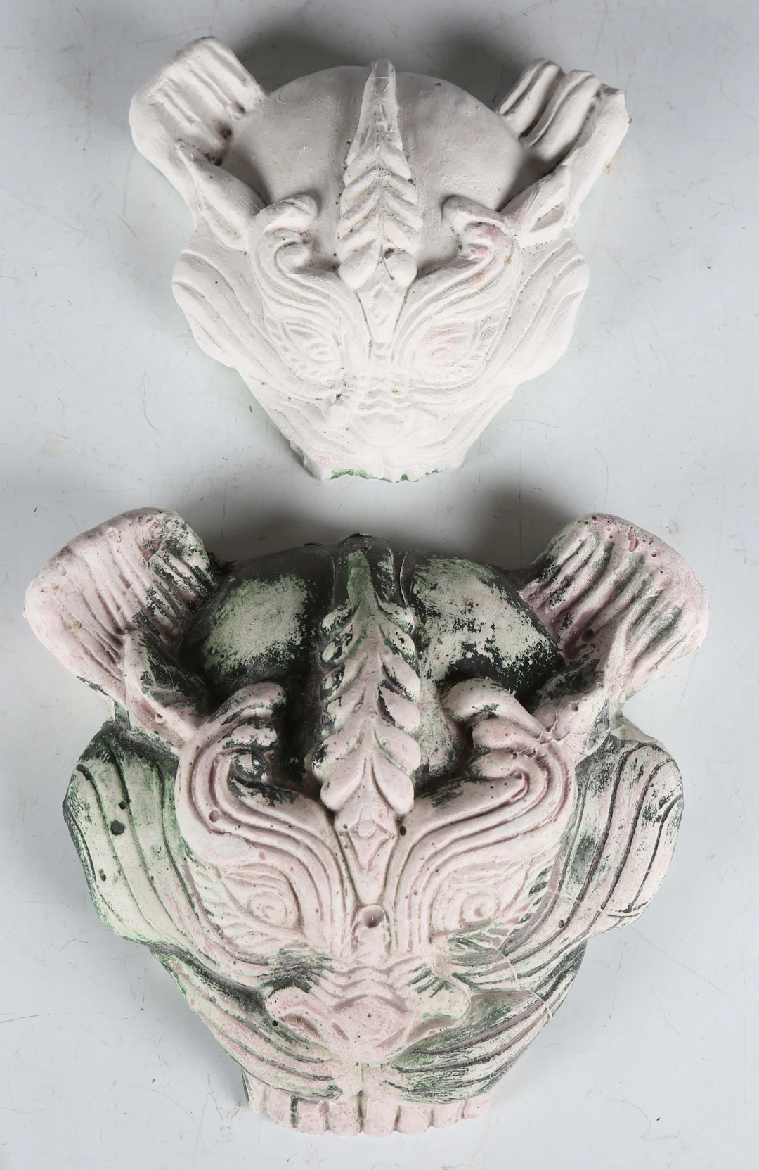 Eduardo Paolozzi (1924-2005) - a cast plaster dragon's mask with partially