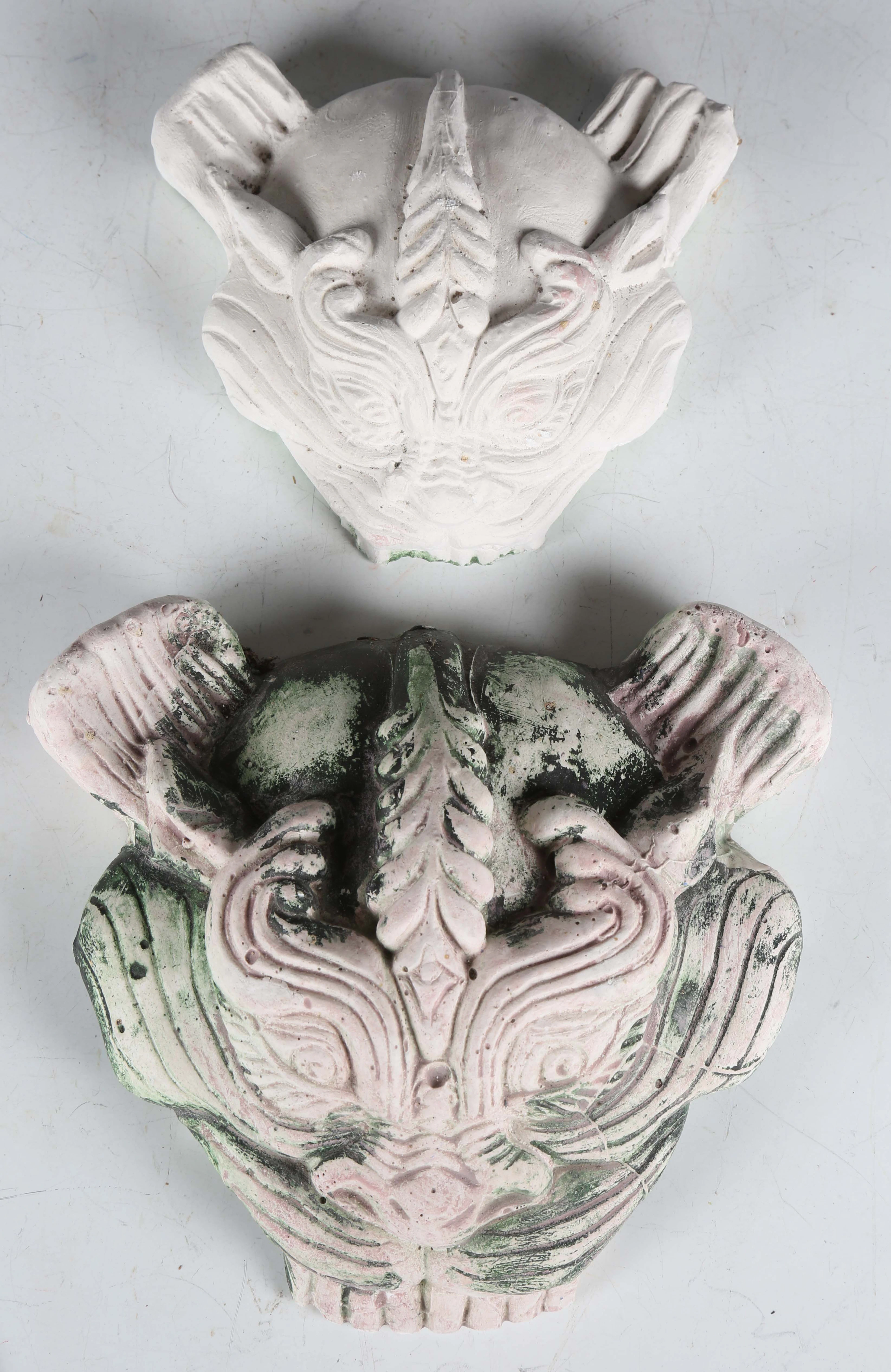 Eduardo Paolozzi (1924-2005) - a cast plaster dragon's mask with partially