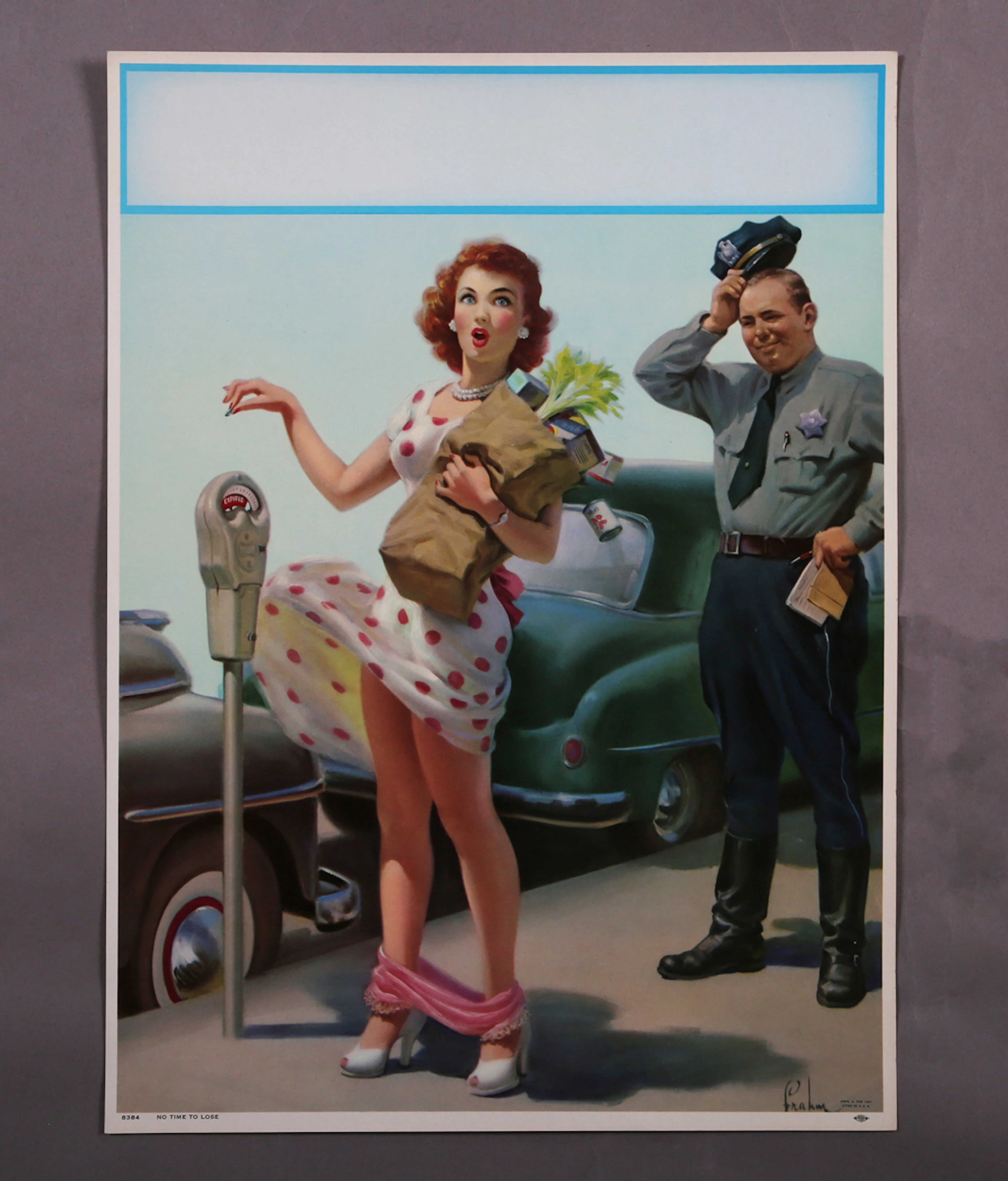 PIN-UPS. A group of six 1950s American calendar blank posters by Arthur