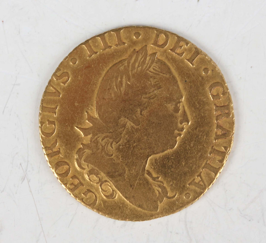A George III half-guinea 1785, fourth laureate head, Sp 3734 (fair