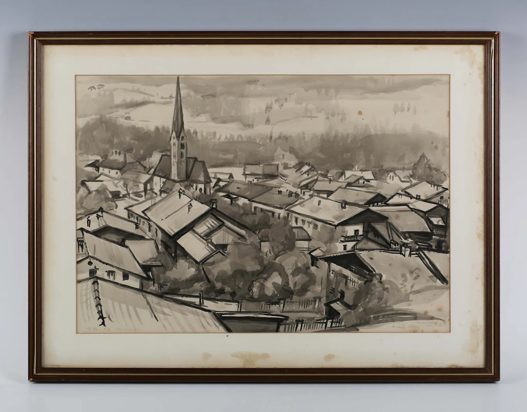 Douglas Frederick Pittuck (British 1911-1993) - Austrian village scene