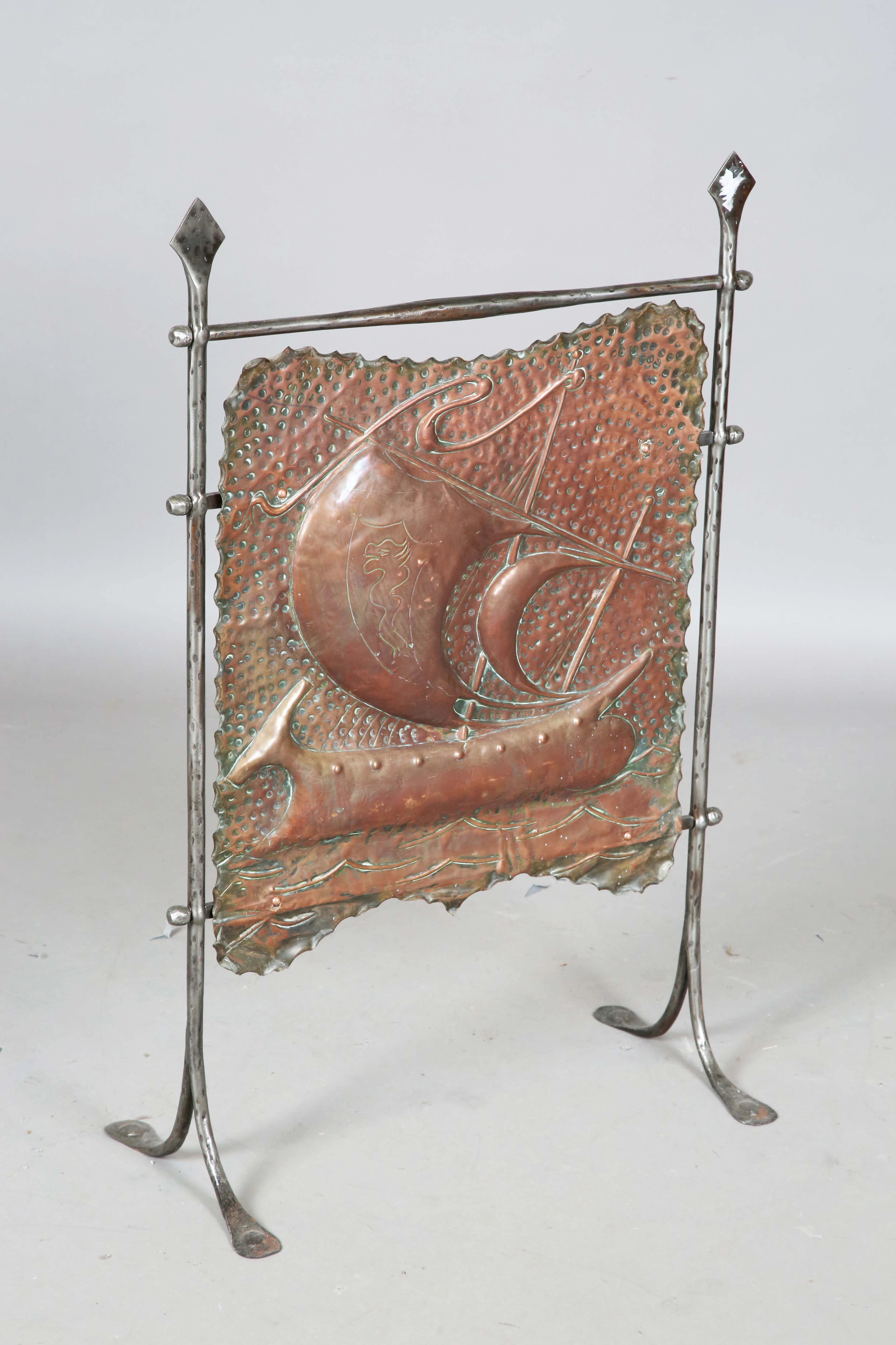 A late 19th/early 20th century Newlyn School Arts and Crafts copper