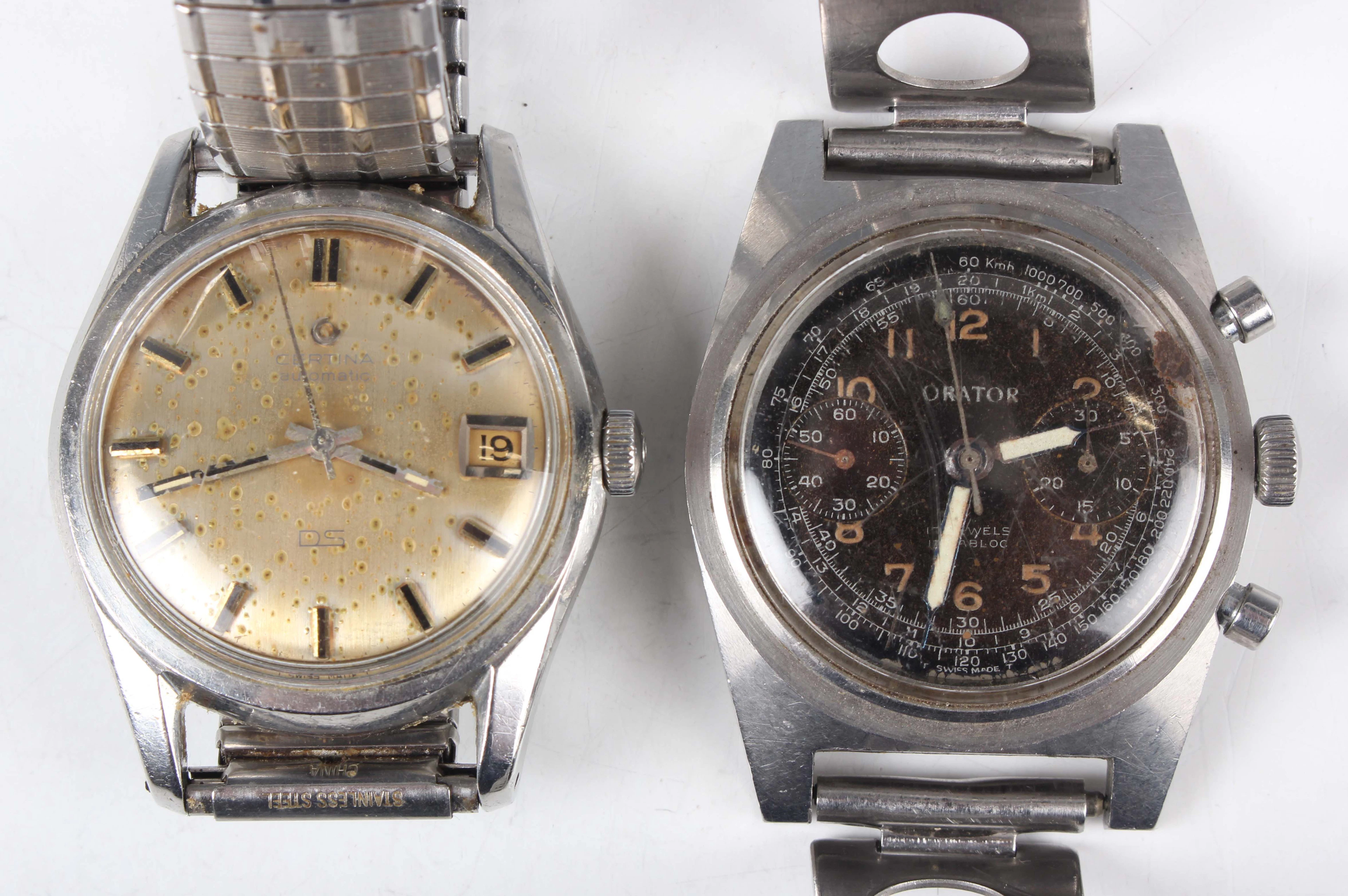 An Orator stainless steel cased gentleman's chronograph wristwatch