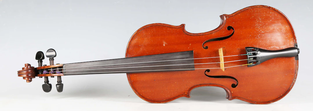 A violin with single-piece back, bearing interior label detailed 'Nicolas