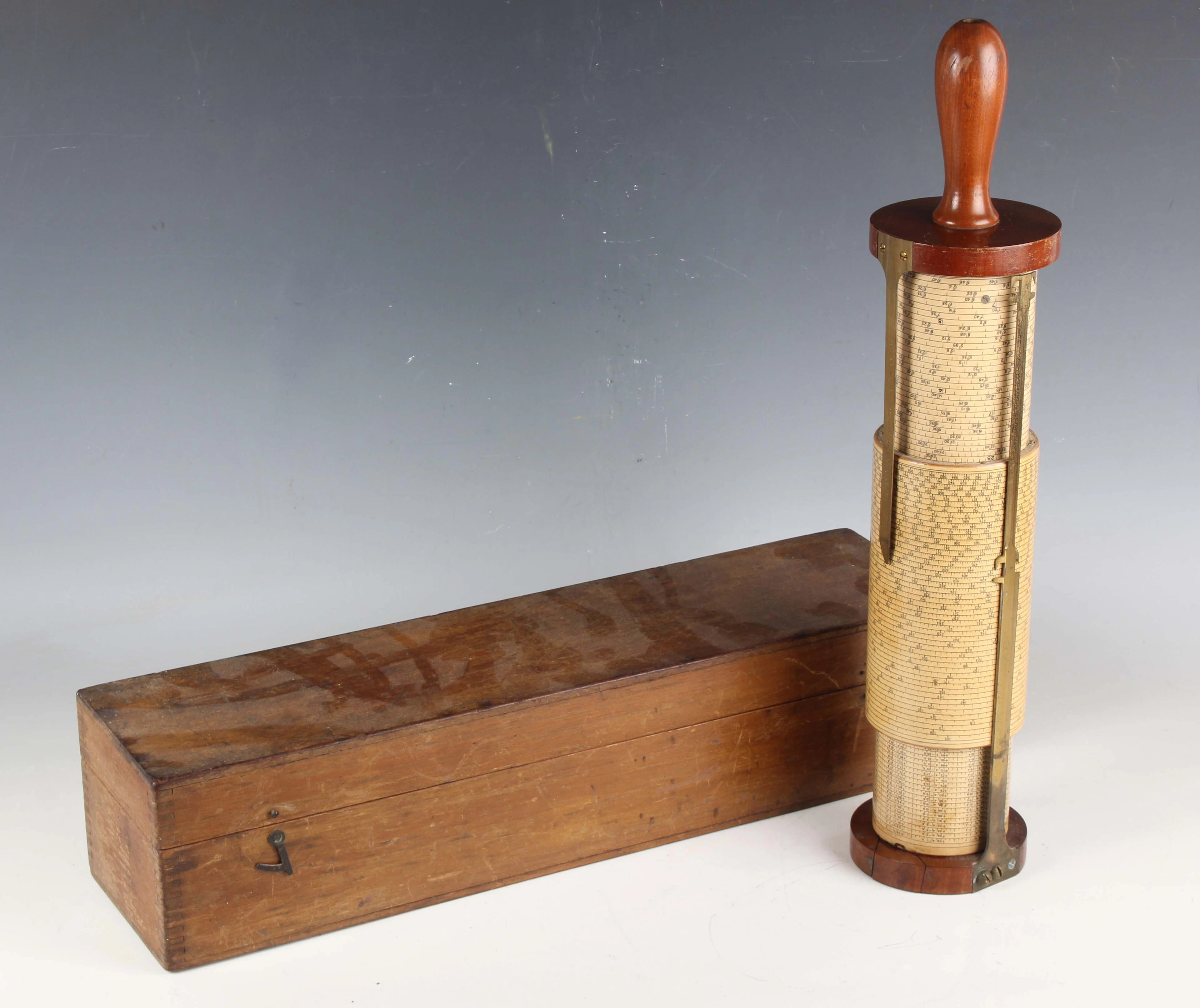 A Stanley 'Fuller calculator', circa 1936, with mahogany and gilt
