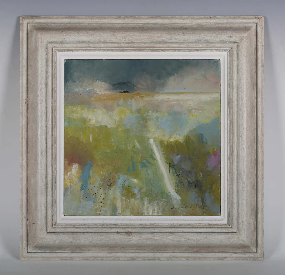 Katherine Swinfen Eady (Scottish b.1966) - 'Cattle Wire', oil on canvas