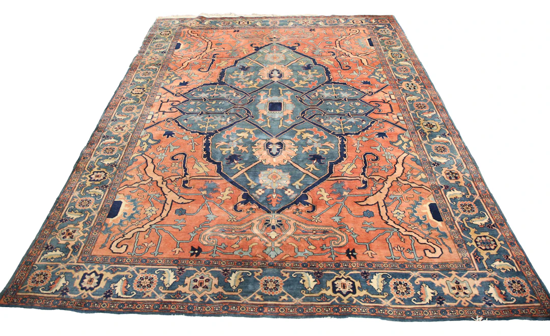 A Ziegler design carpet, late 20th century, the shaded terracotta