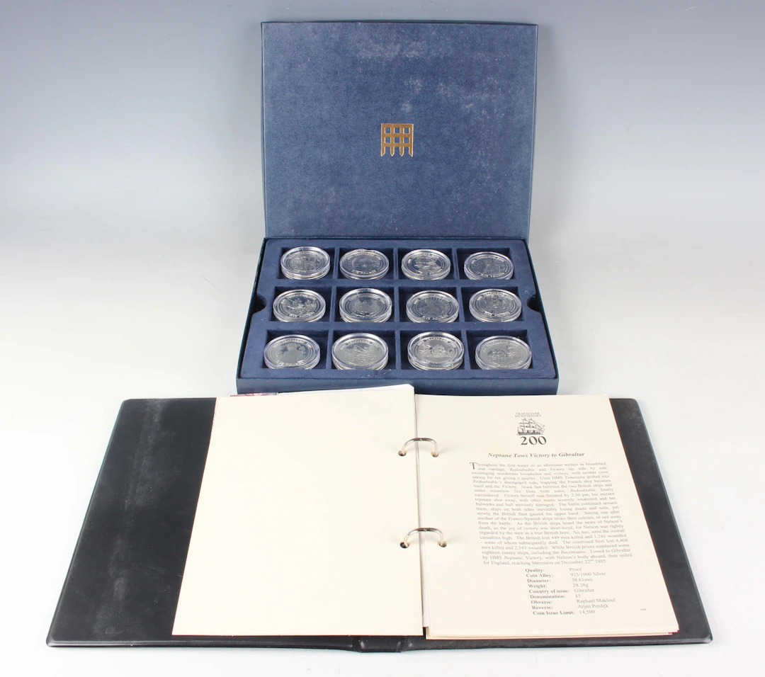 A part-set of twelve Westminster Mint Trafalgar Bicentenary silver