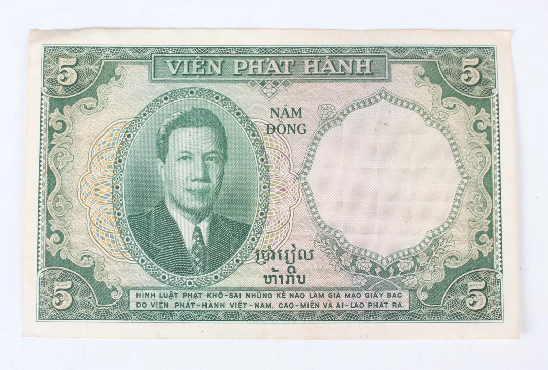 A small collection of Vietnamese and other South-east Asian banknotes