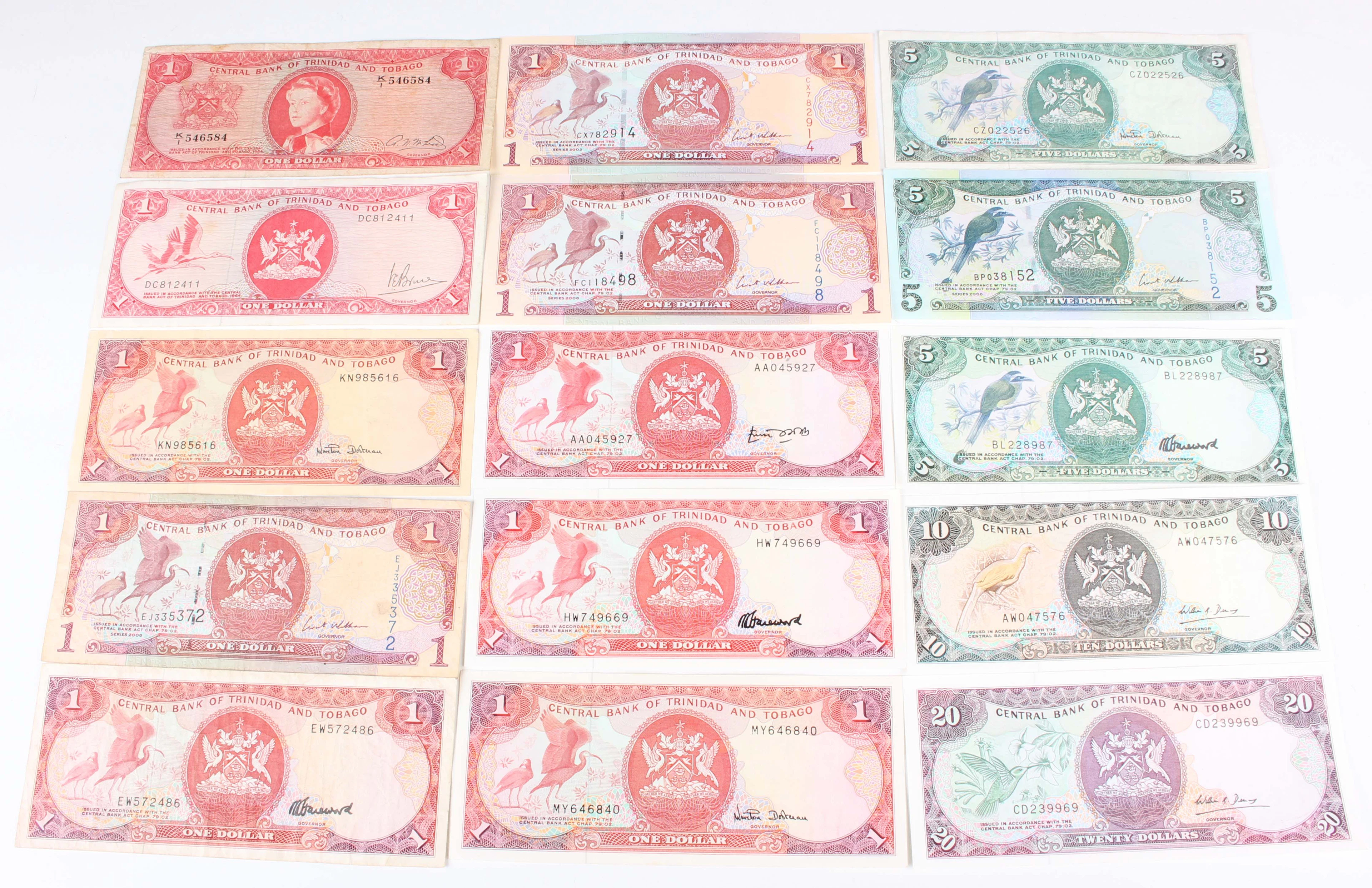 A collection of Central Bank of Trinidad and Tobago twenty dollars