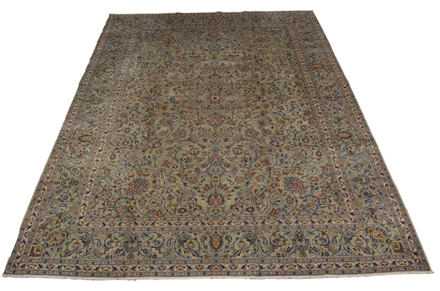 A Kashan carpet, Central Persia, late 20th century, the celadon green