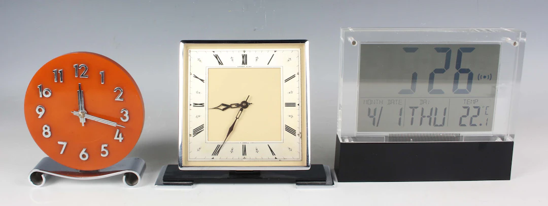 A Garrard chrome, cream and black enamelled square cased mantel timepiece