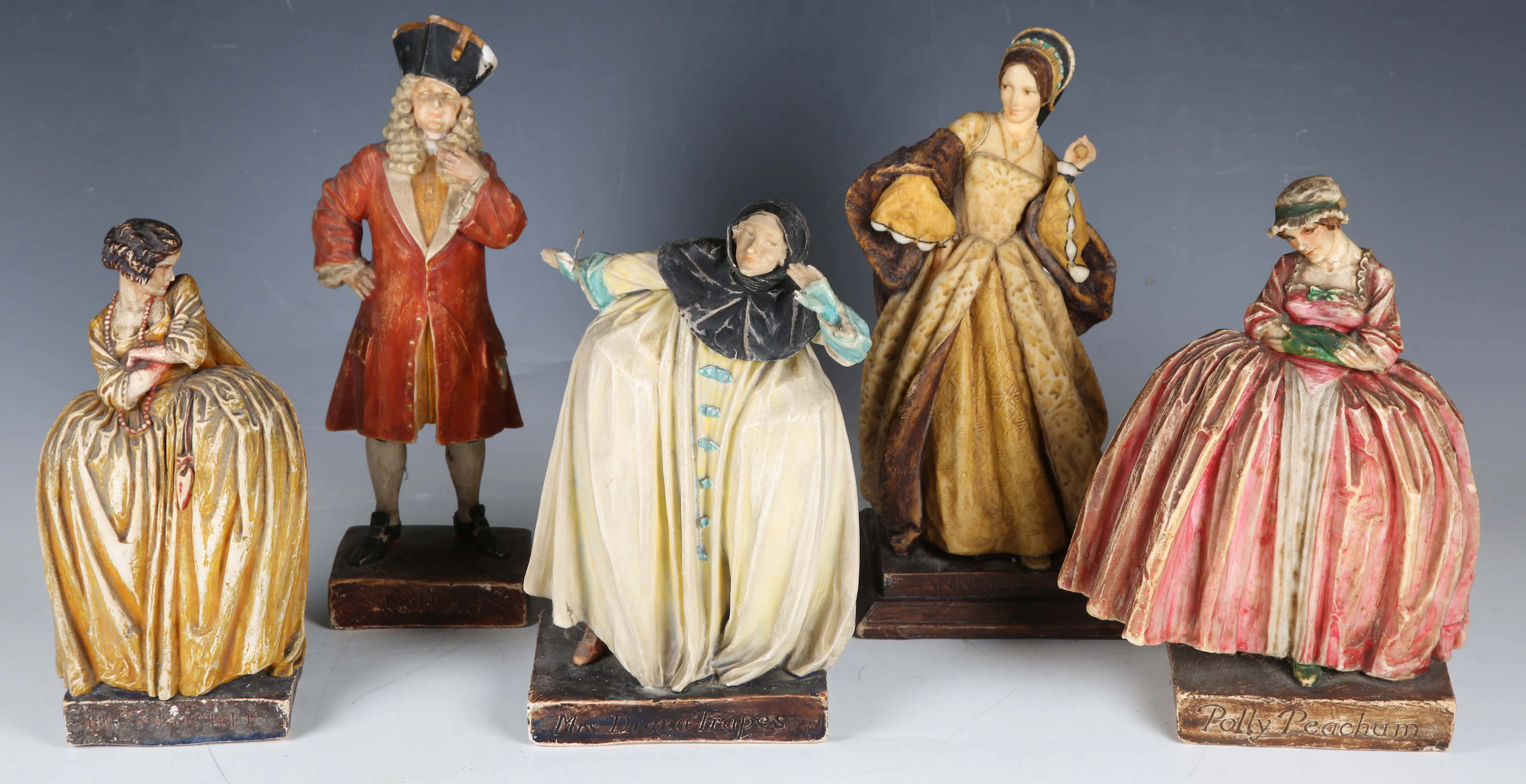 Agatha Walker (1888-1980) - a group of five painted wax and plaster