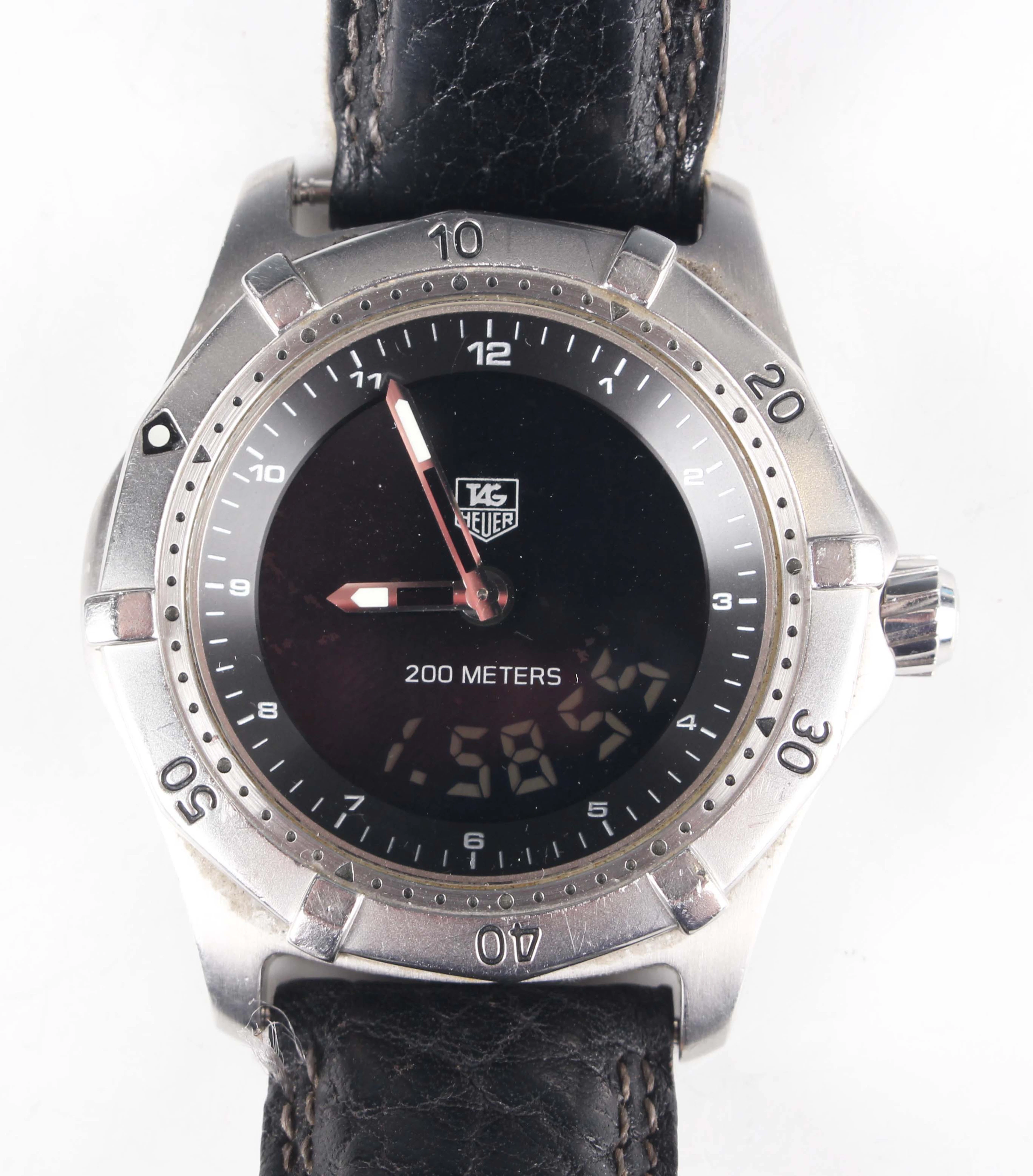 A Tag Heuer 2000 Series Multigraph stainless steel cased gentleman's