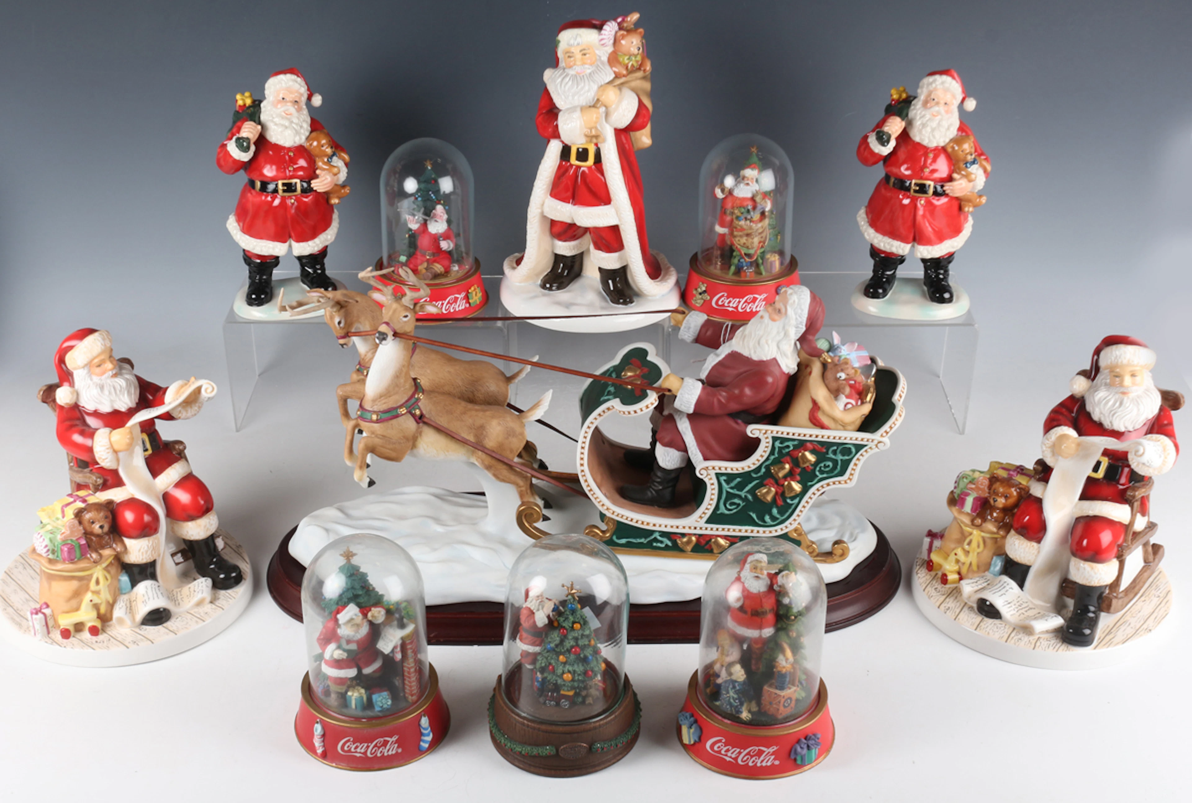 A large Lenox China limited edition figure group Santa's Magical Journey