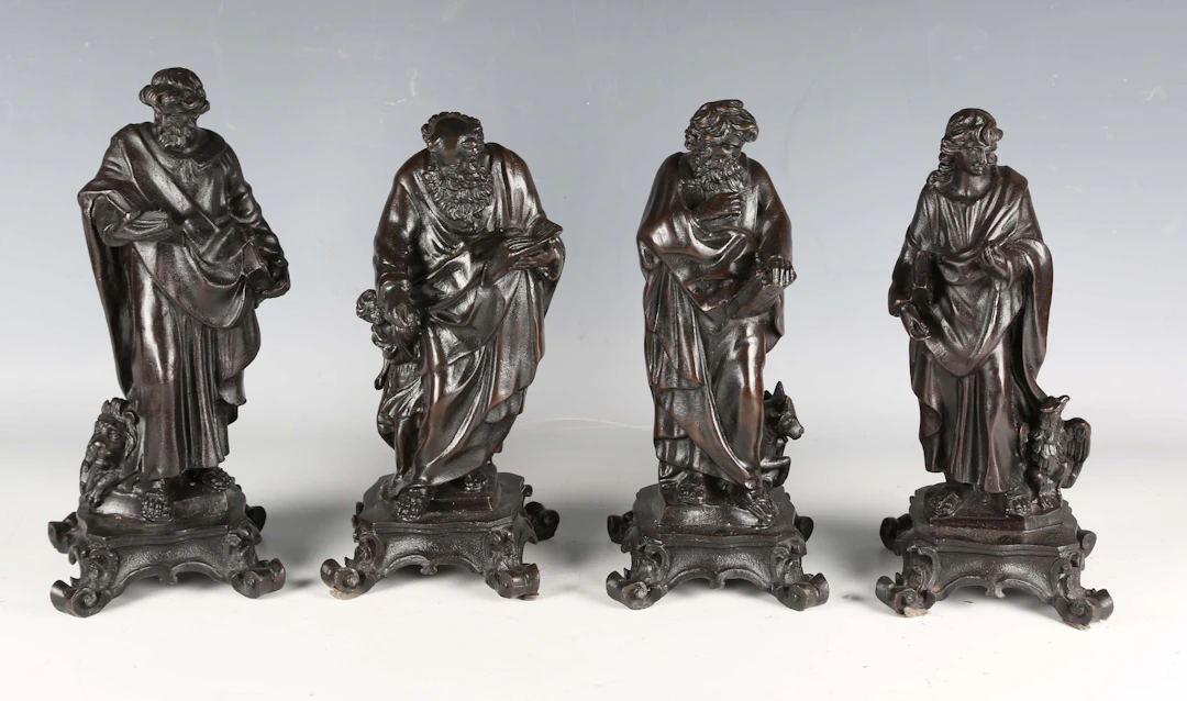 After Jacob Cornelisz Cobaert (1535-1615) - a set of four darkly patinated