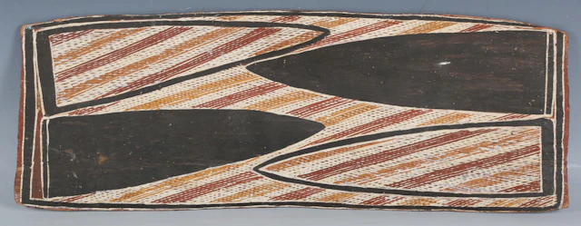 Jumbo Dowulinga - an Australian Aboriginal rectangular bark panel