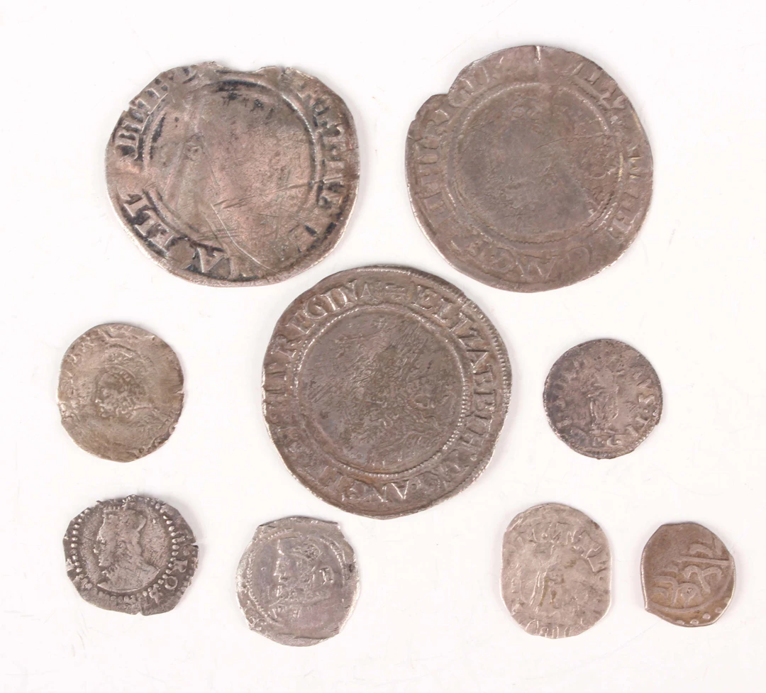 A small group of hammered silver coinage, mainly Elizabethan, including