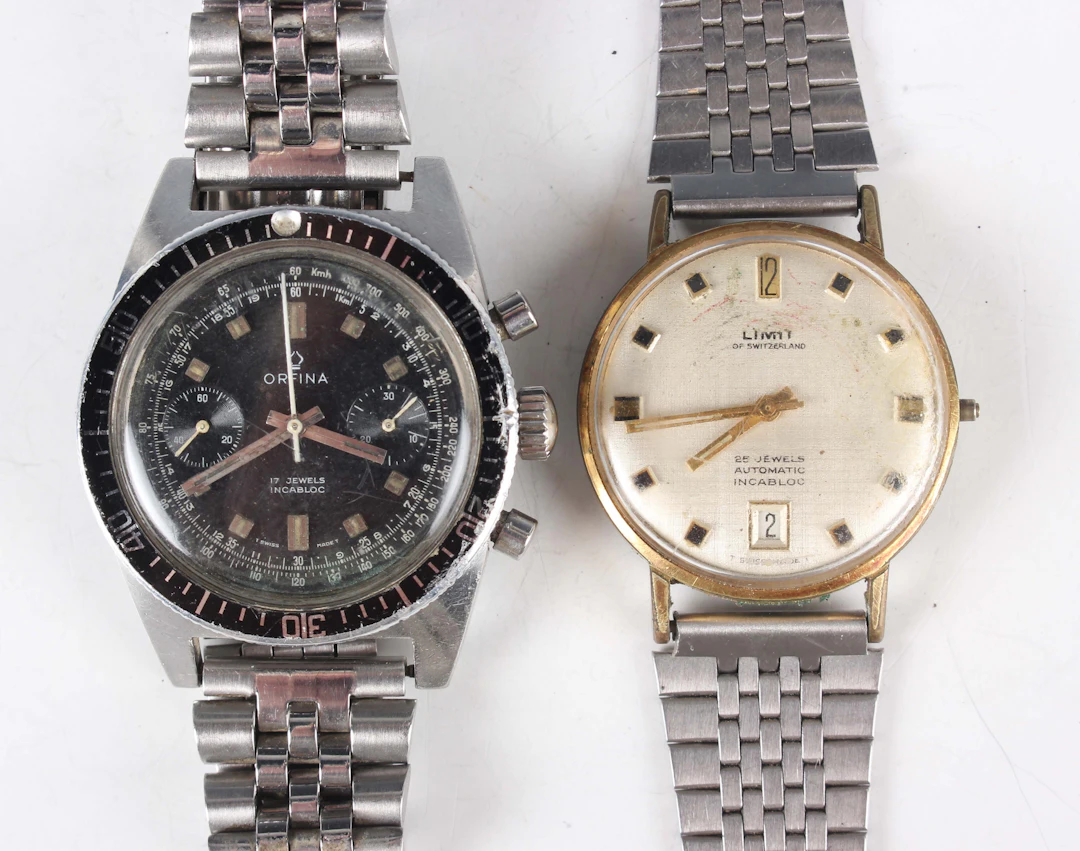 An Orfina stainless steel circular cased gentleman's chronograph wristwatch