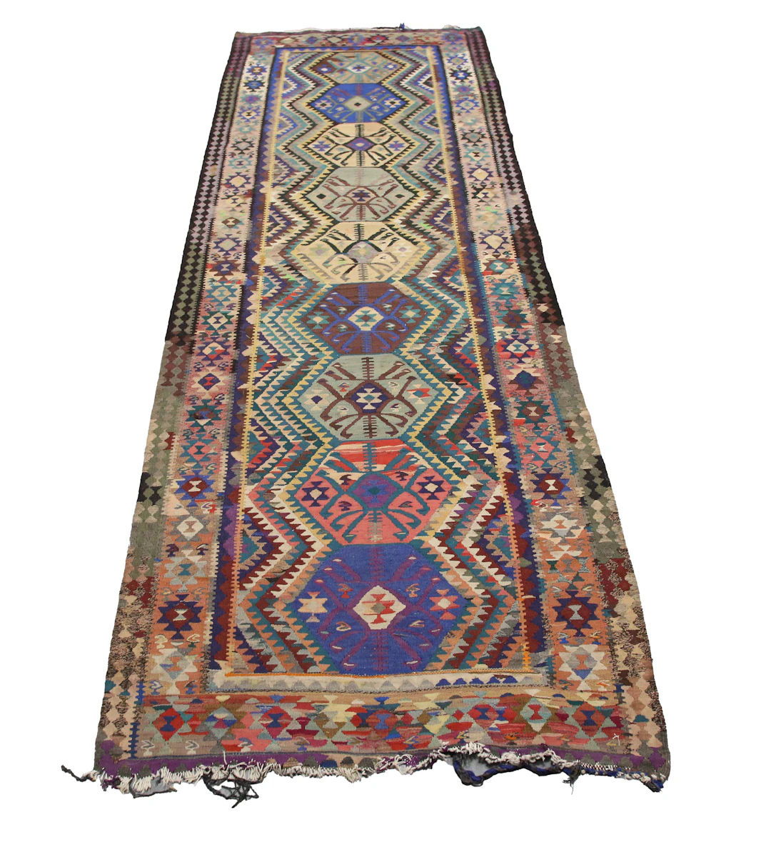 A Ghashghai kilim runner, South-west Persia, the polychrome field